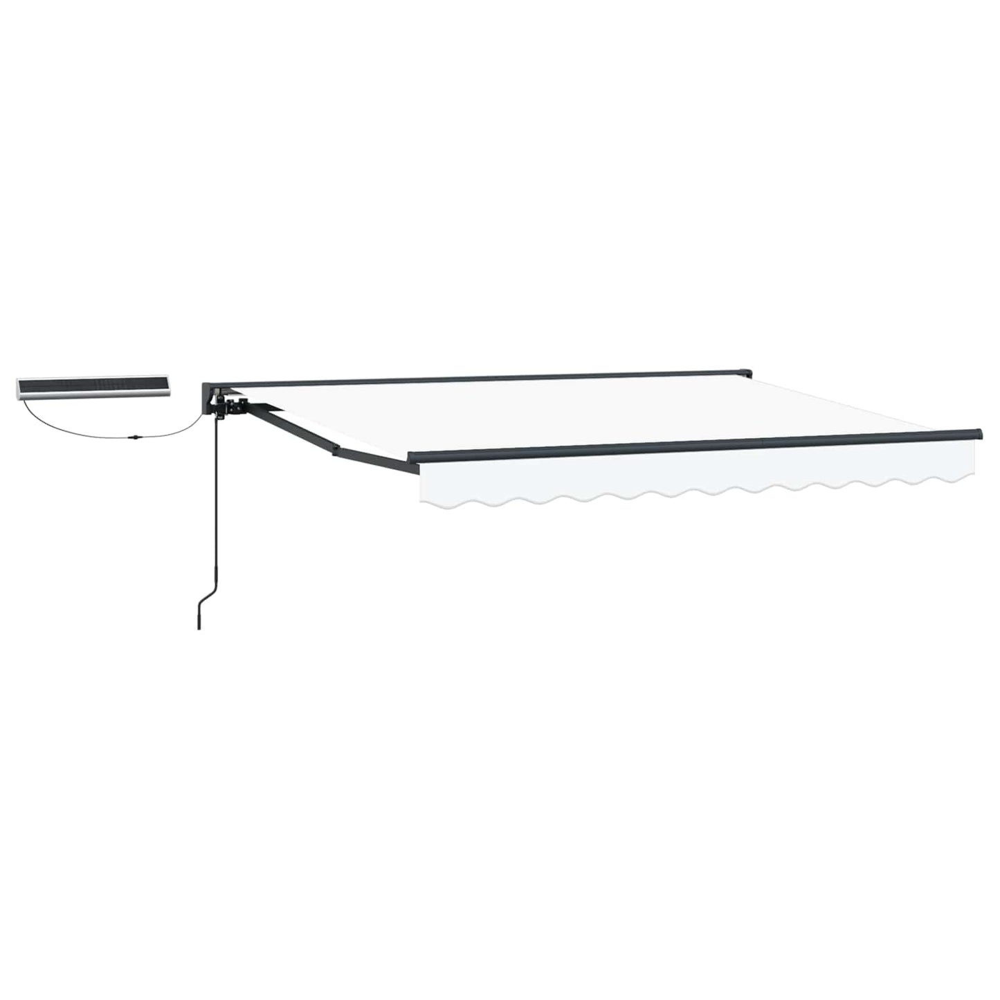 Electric Retractable Awning White and Anthracite 3.5 x 2.5 m