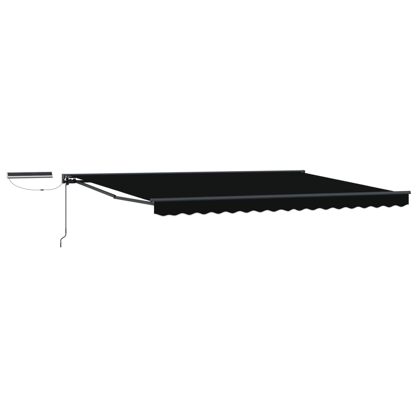 Electric Retractable Awning Black and Anthracite 4 x 3 m