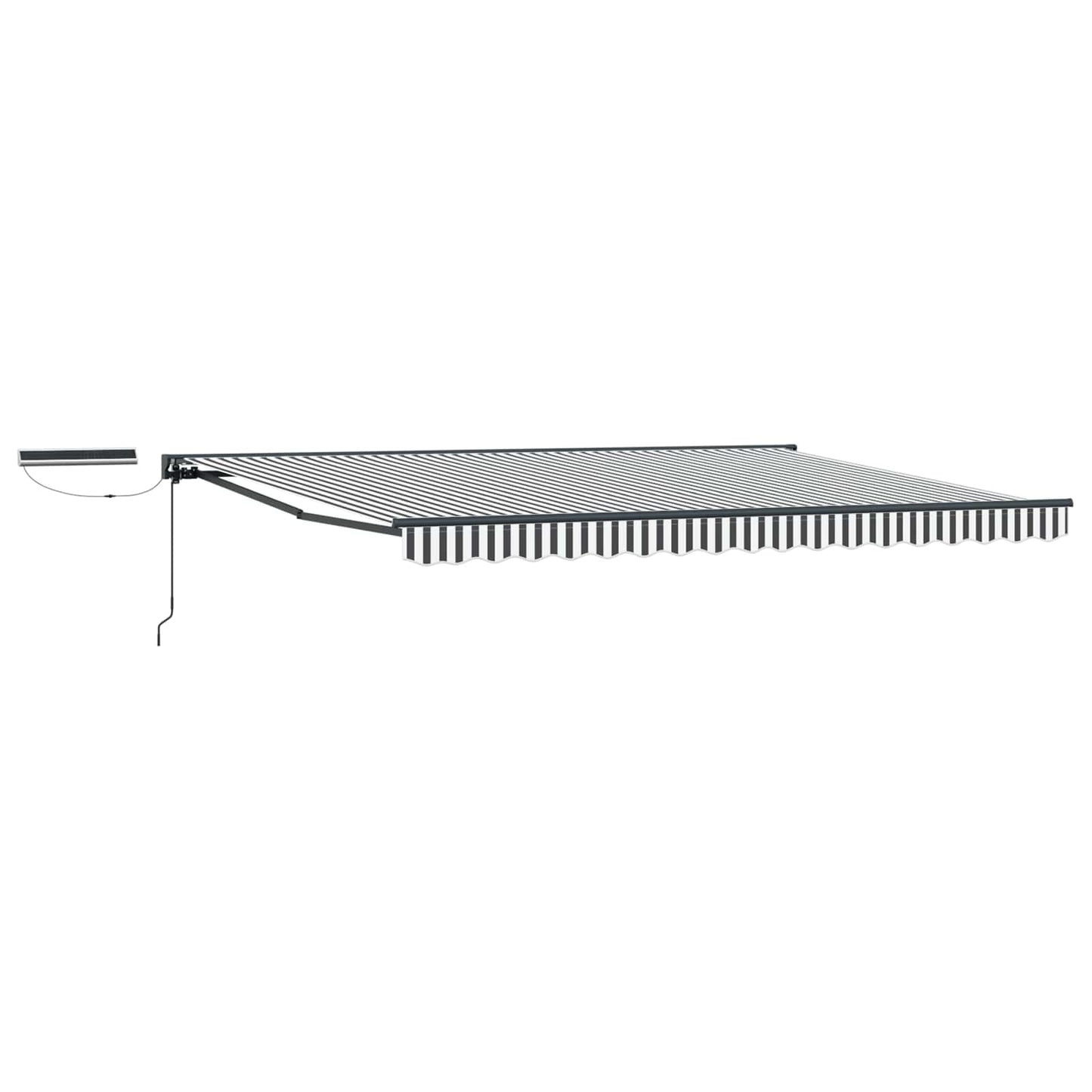 Electric Retractable Awning Anthracite and White 4 x 3.5 m