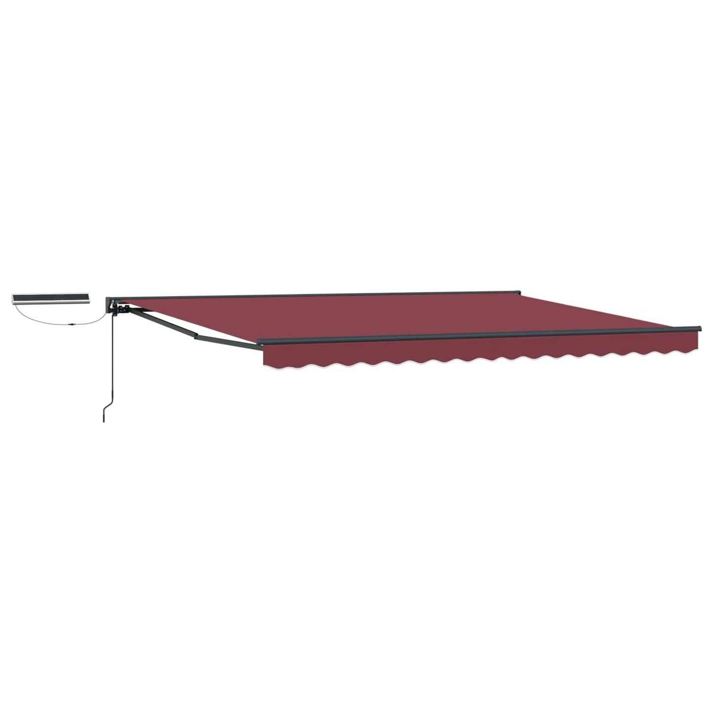 Electric Retractable Awning Burgundy and Anthracite 4.5 x 3.5 m