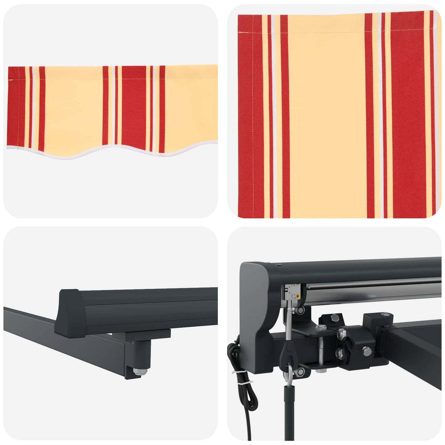 Electric Retractable Awning 5 x 3 m Polyester with PU coating