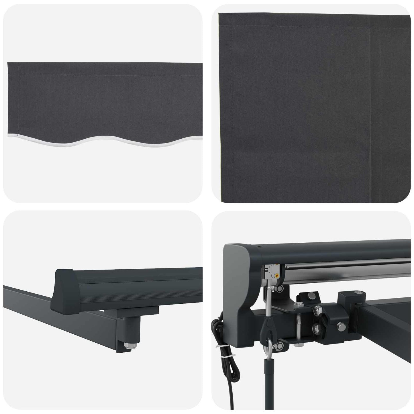 Electric Retractable Awning Anthracite 5 x 3.5 m