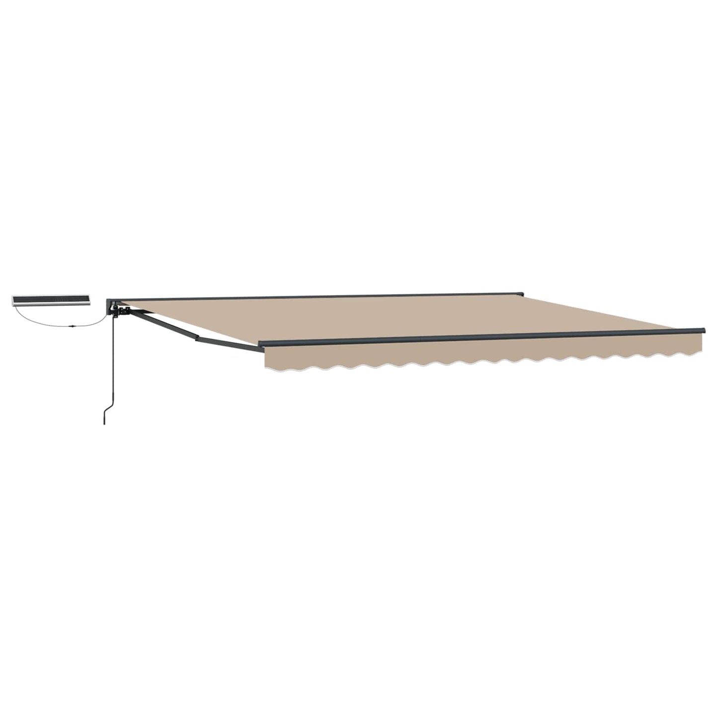 Electric Retractable Awning Beige and Anthracite 5 x 3.5 m