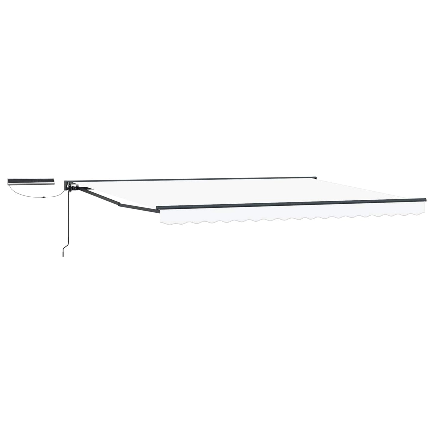Electric Retractable Awning White and Anthracite 5 x 3.5 m