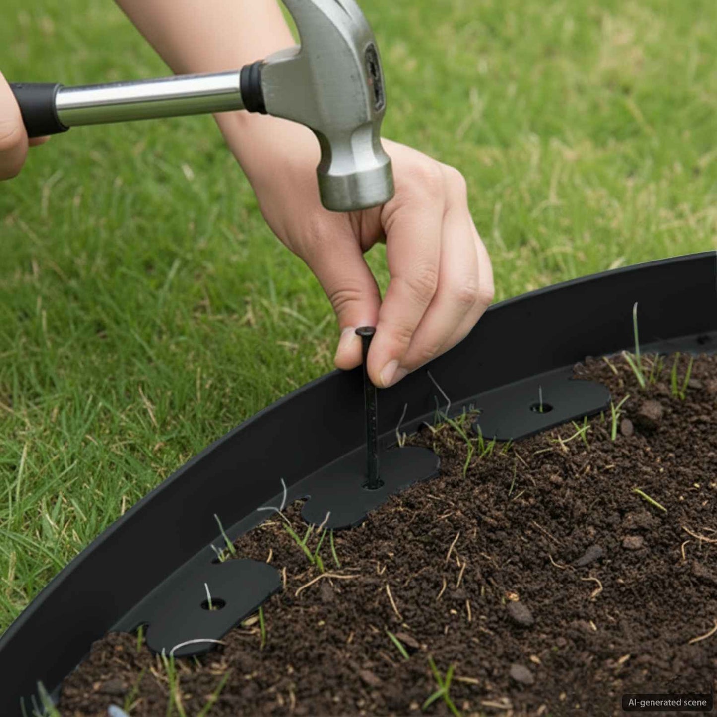 Lawn Edgings Black 4000 x 4 x 5 cm Plastic