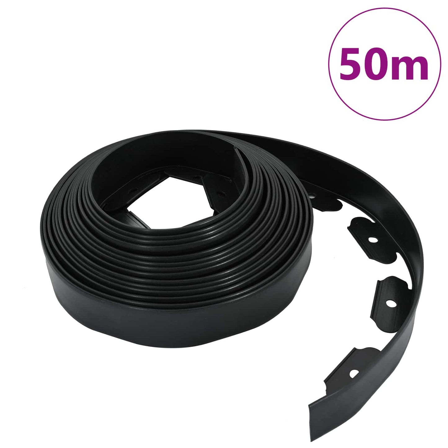 Lawn Edgings Black 5000 x 4 x 5 cm Plastic