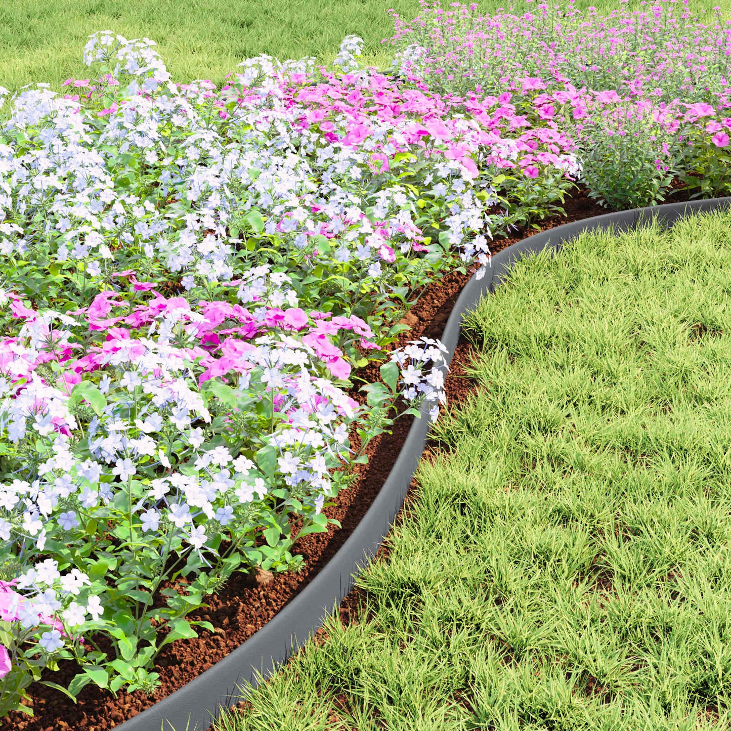 Lawn Edgings Grey 2000 x 4 x 5 cm Plastic