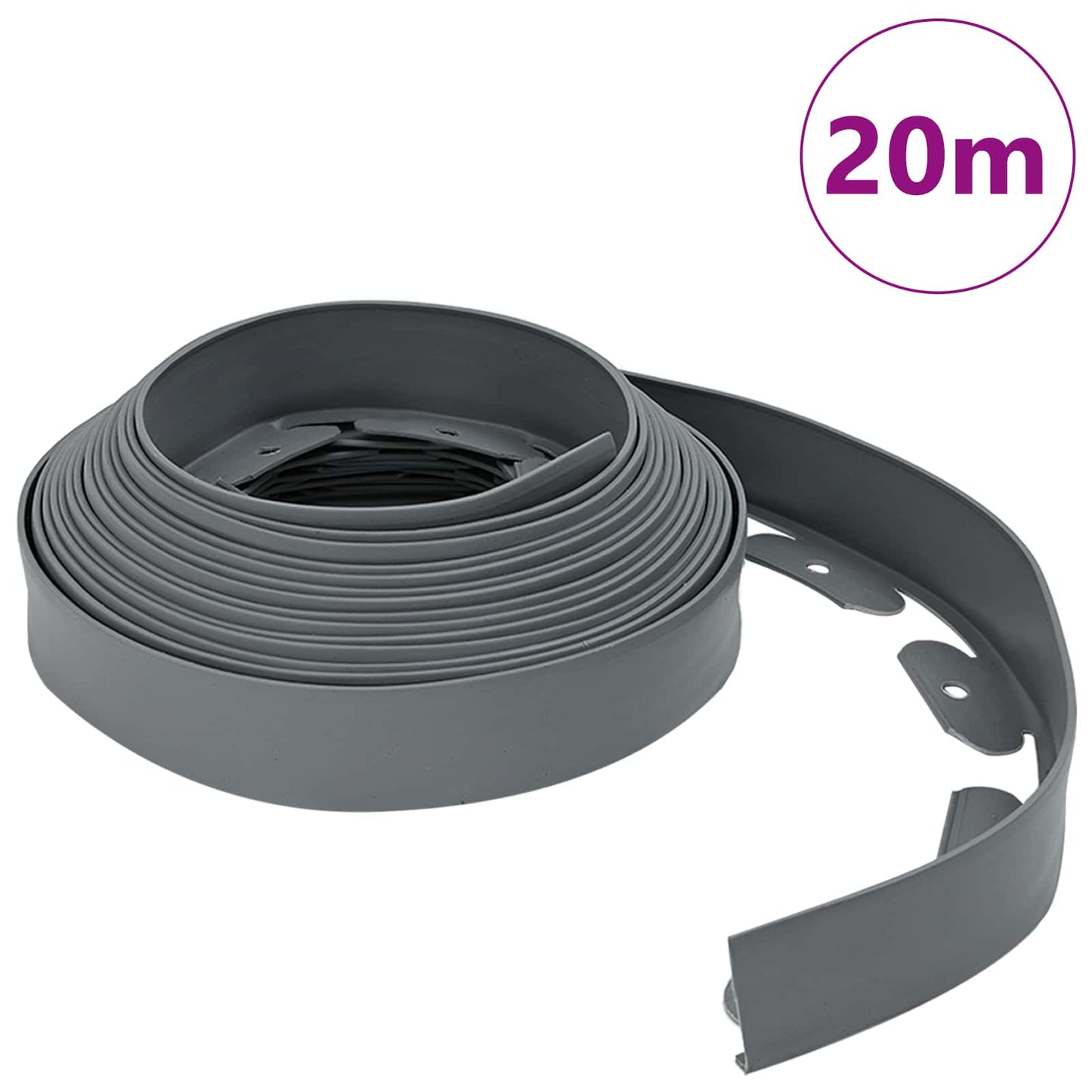 Lawn Edgings Grey 2000 x 4 x 5 cm Plastic