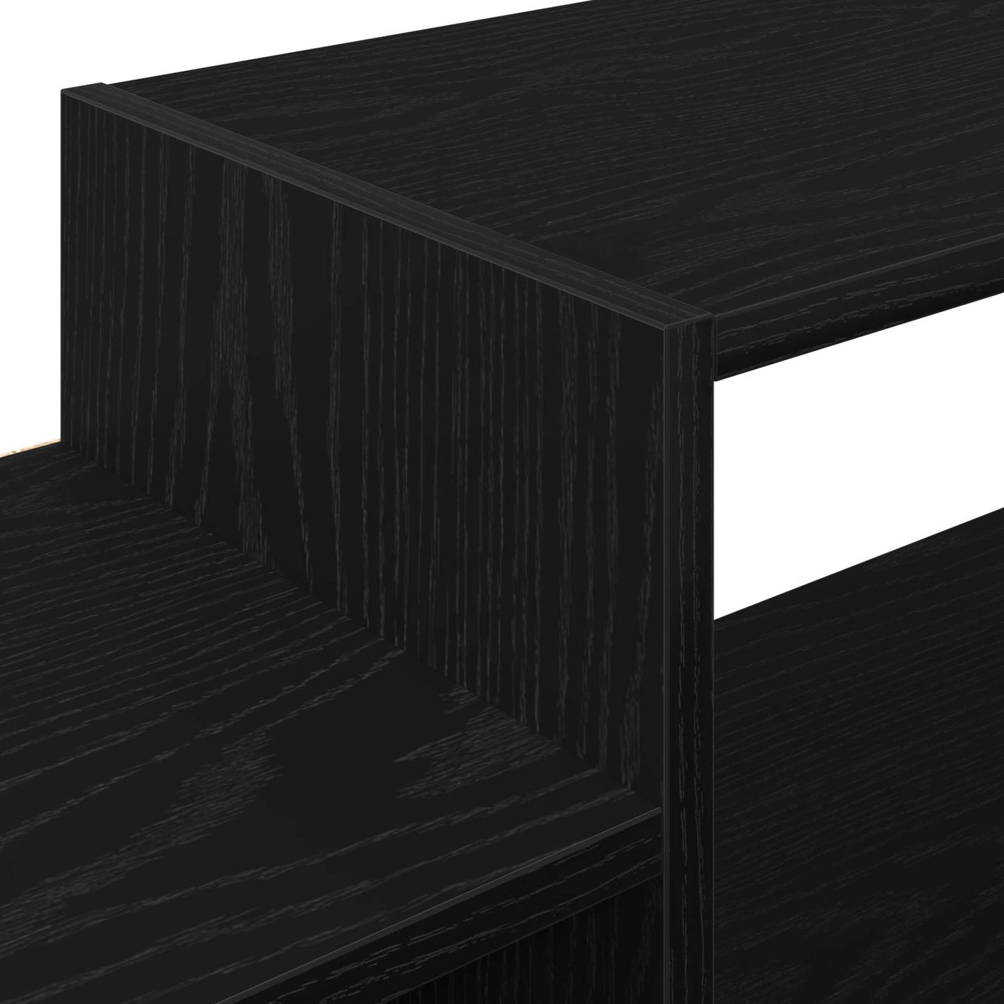 Wall-mounted TV Cabinet Wall-Mounted Black Oak 150 x 28 x 26 cm