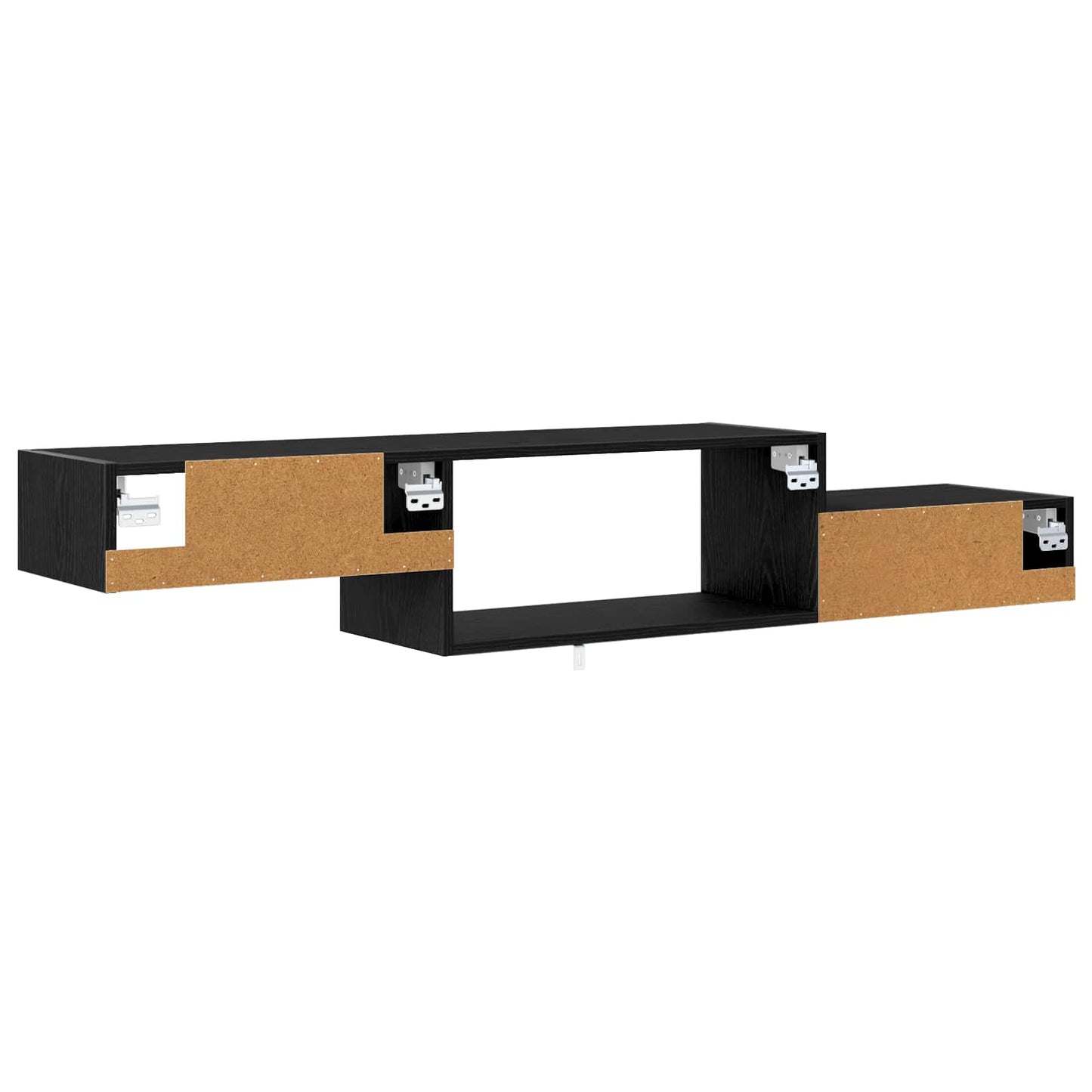 Wall-mounted TV Cabinet Wall-Mounted Black Oak 150 x 28 x 26 cm