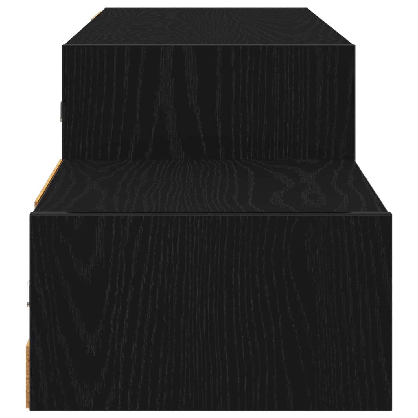 Wall-mounted TV Cabinet Wall-Mounted Black Oak 150 x 28 x 26 cm