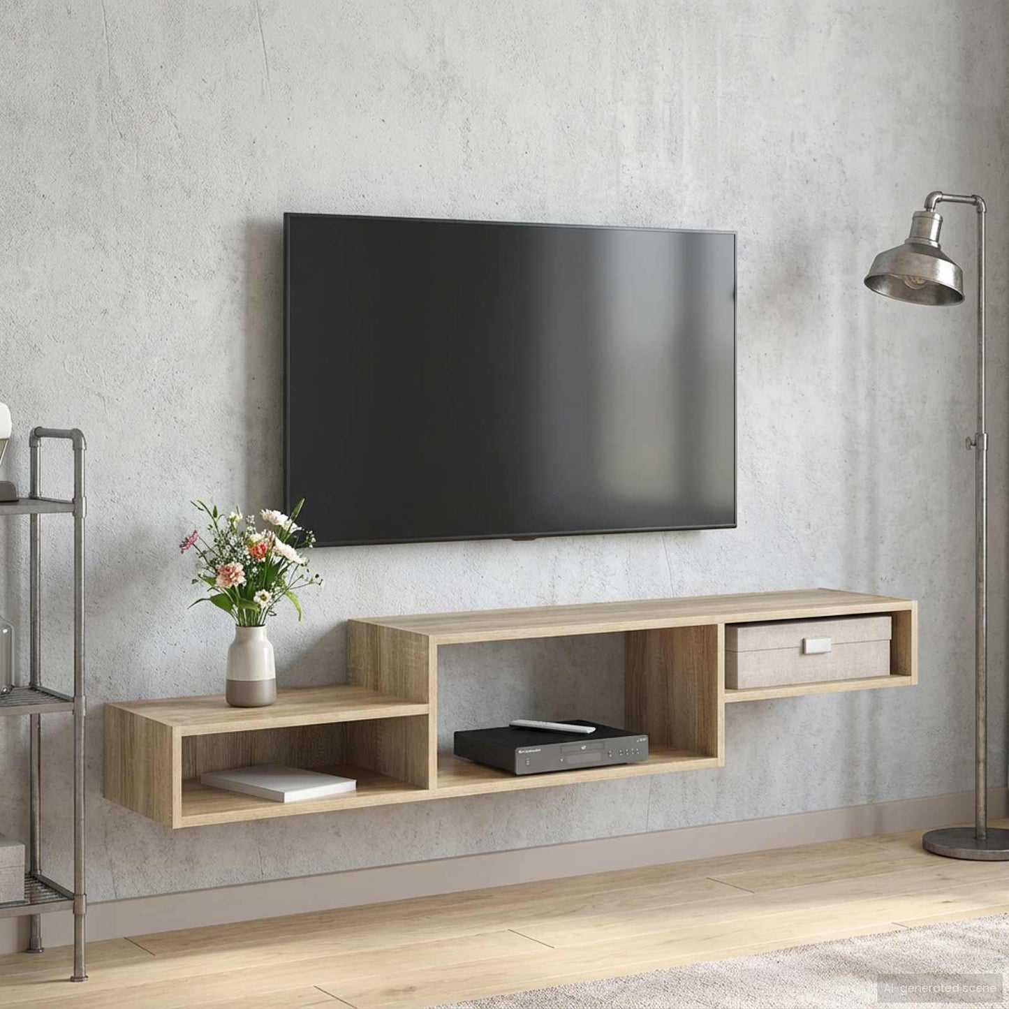 Wall-mounted TV Cabinet Wall-Mounted Sonoma Oak