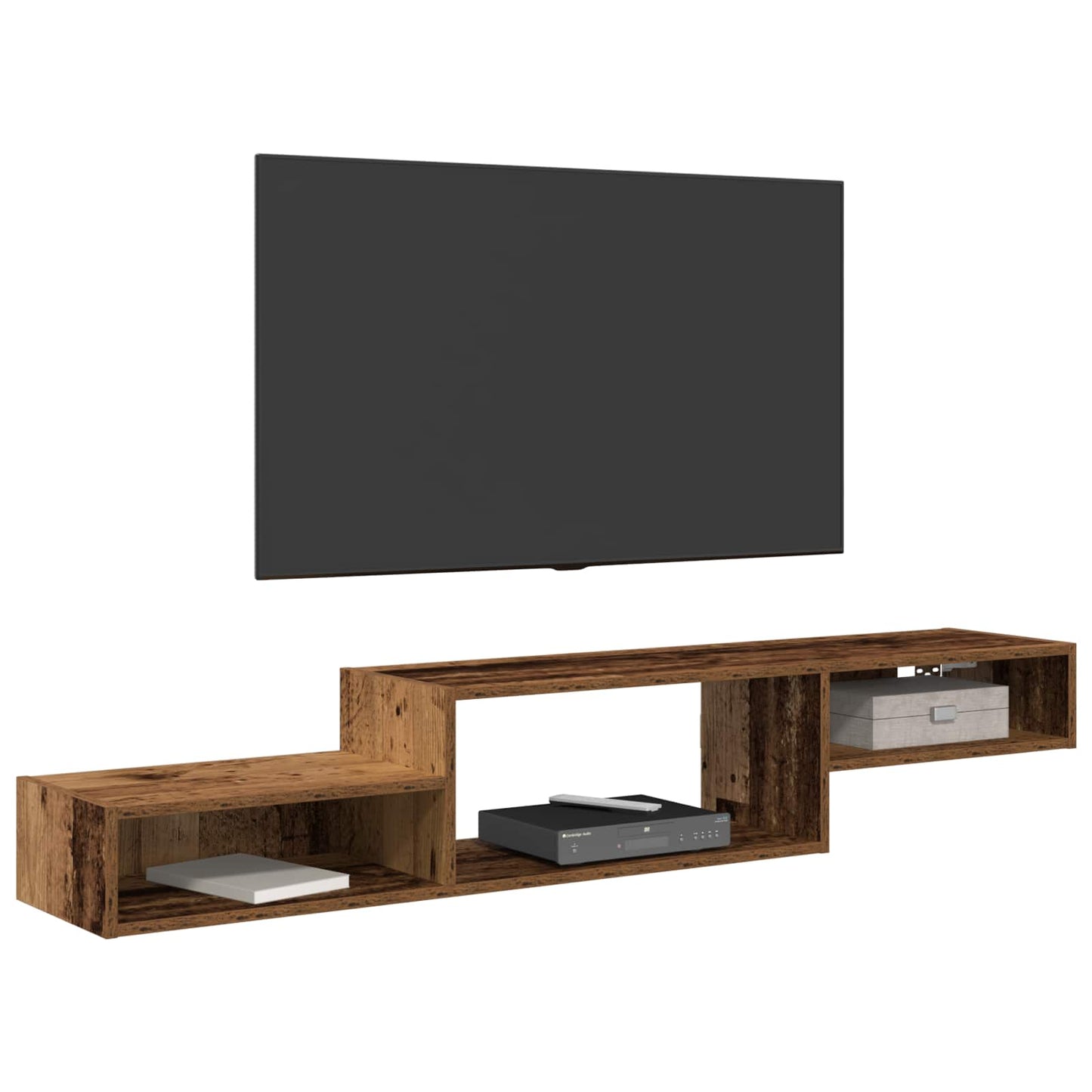 Wall-mounted TV Cabinet Wall-Mounted Old Wood 150 x 28 x 26 cm