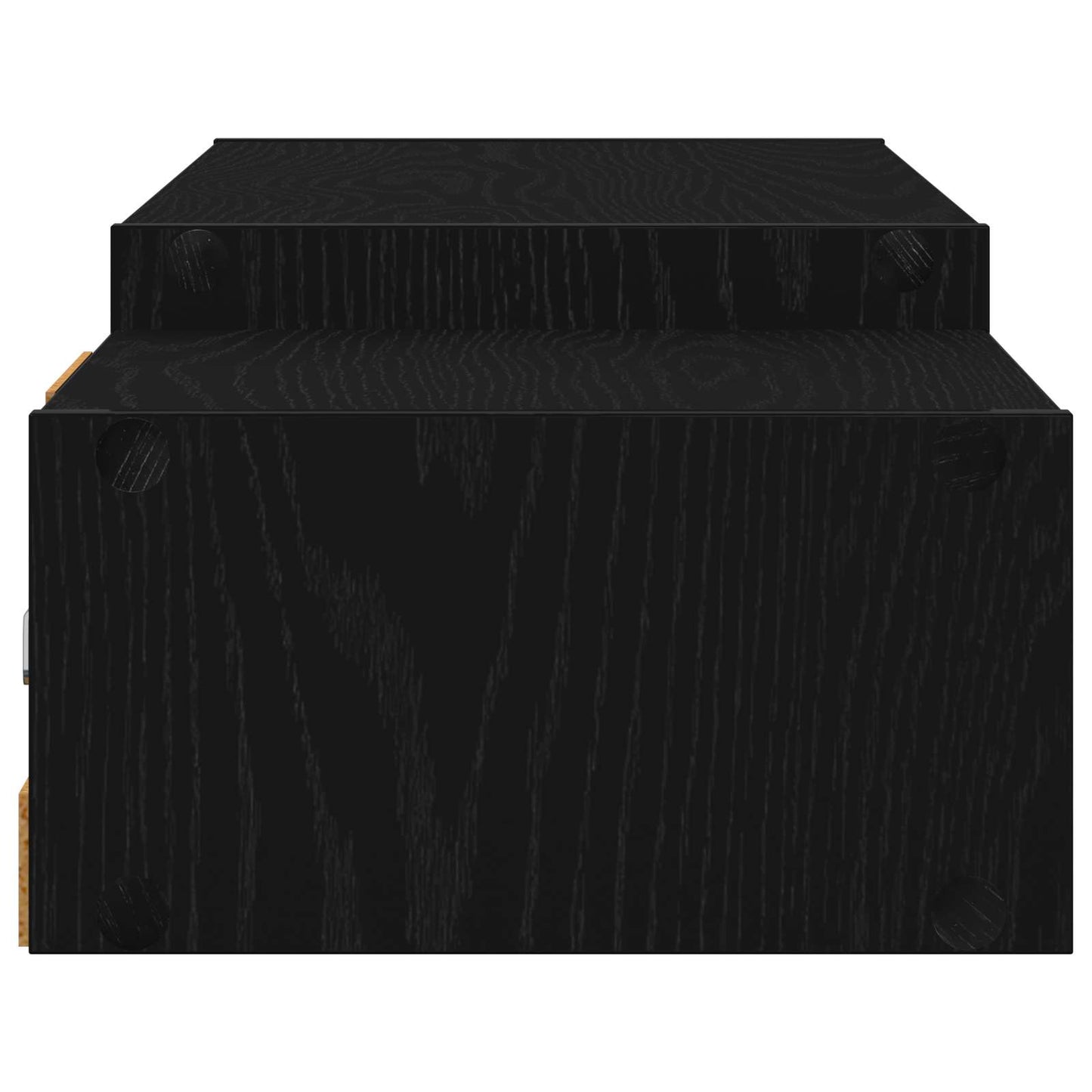 Wall-mounted TV Cabinet Wall-Mounted Black Oak 140 x 28 x 21 cm