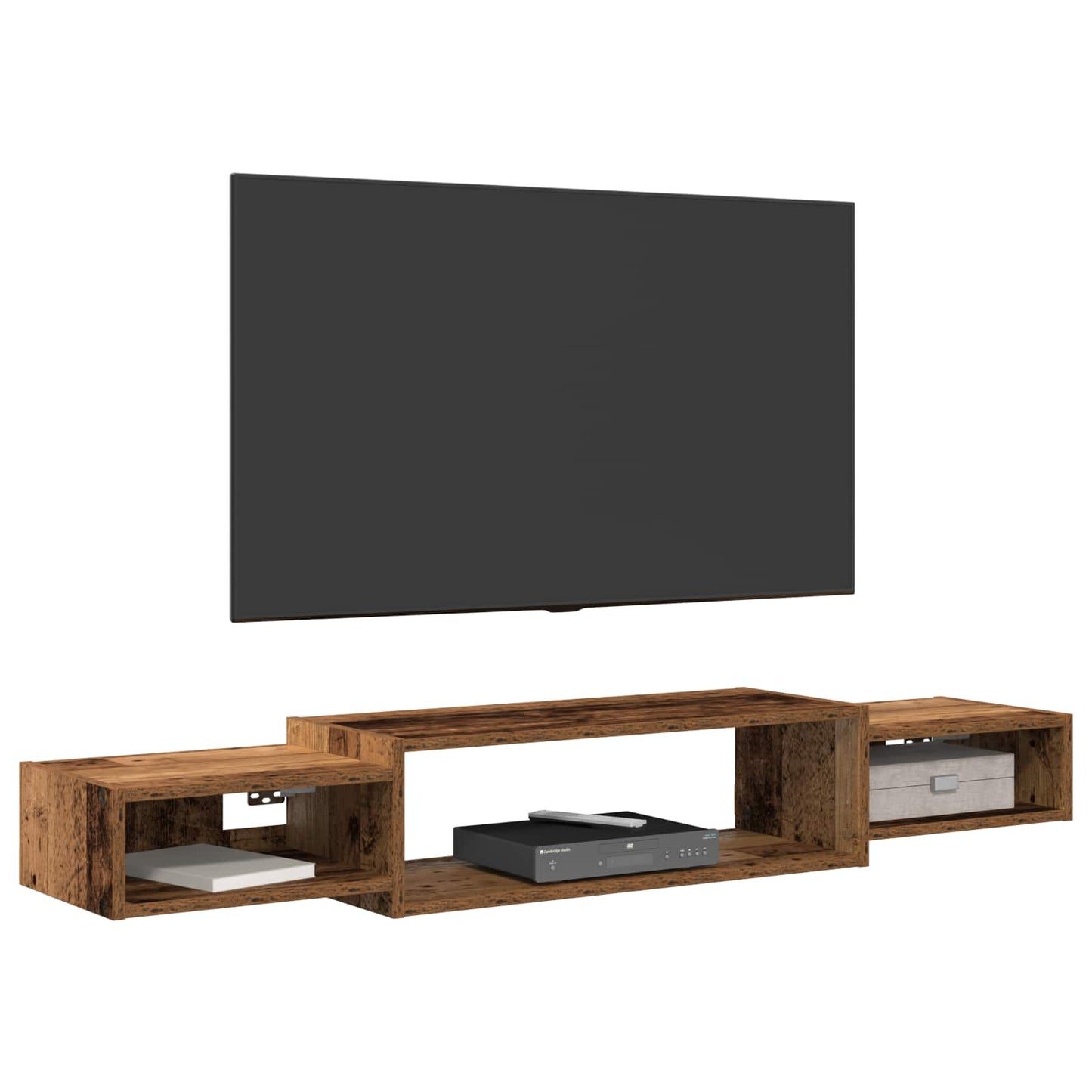 Wall-mounted TV Cabinet Wall-Mounted Old Wood 140 x 28 x 21 cm