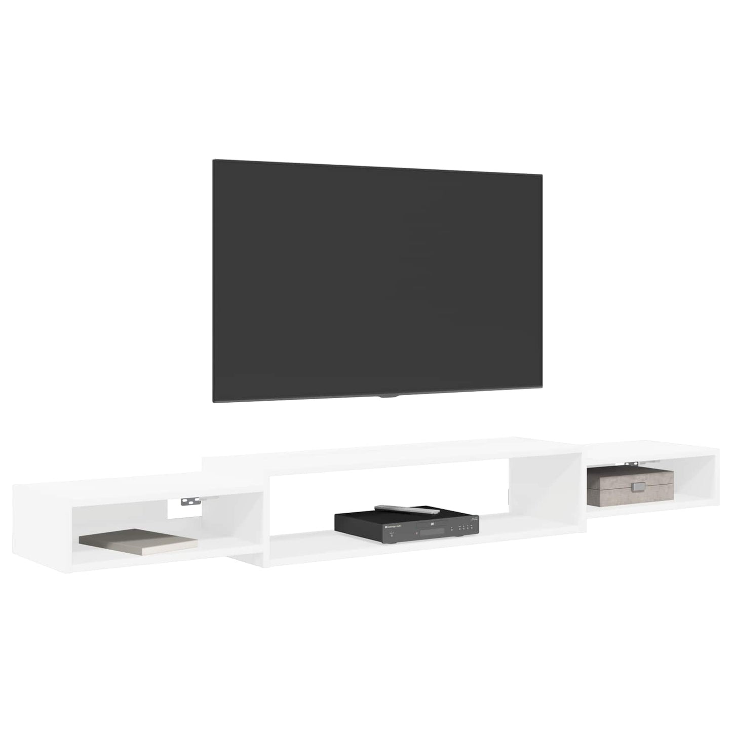 Wall-mounted TV Cabinet Wall-Mounted White 180 x 28 x 21 cm