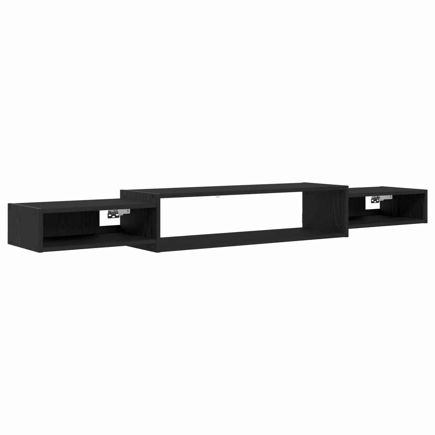 Wall-mounted TV Cabinet Wall-Mounted Black Oak 180 x 28 x 21 cm