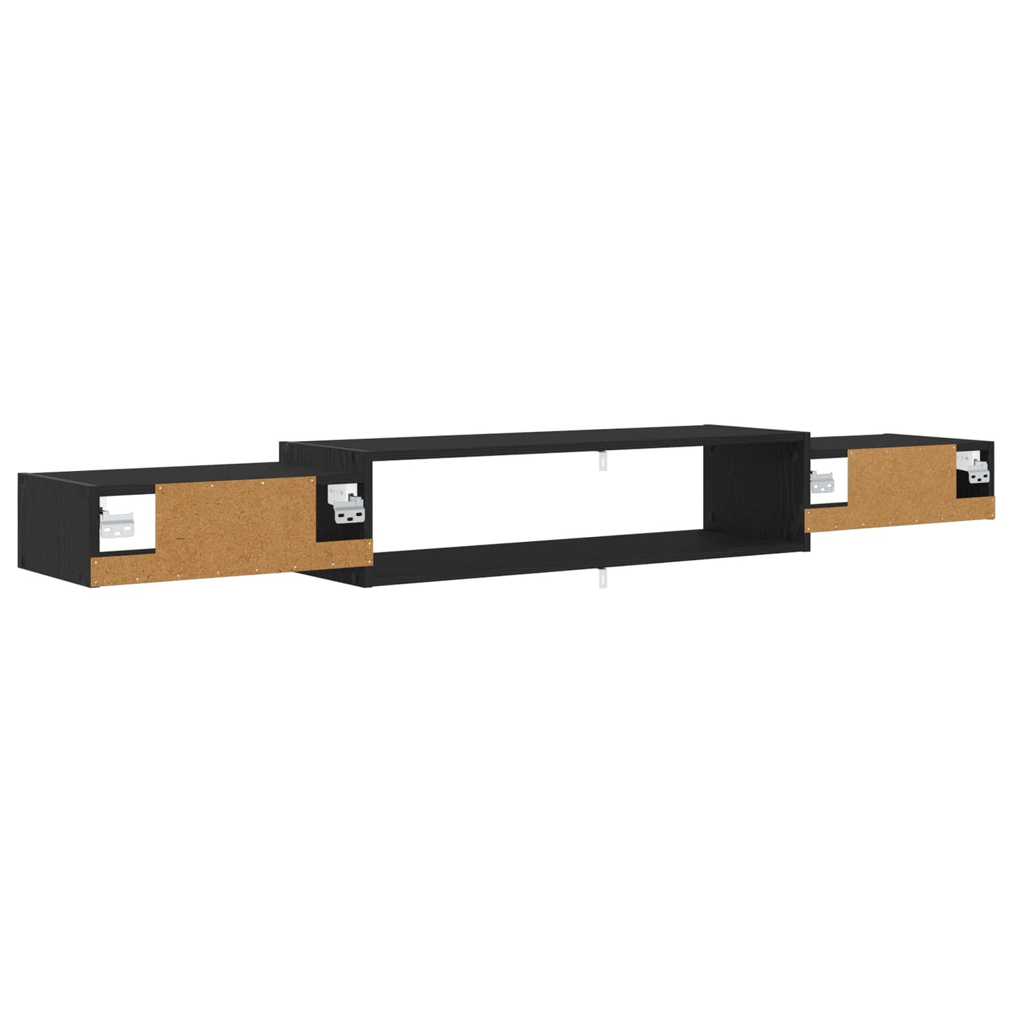 Wall-mounted TV Cabinet Wall-Mounted Black Oak 180 x 28 x 21 cm