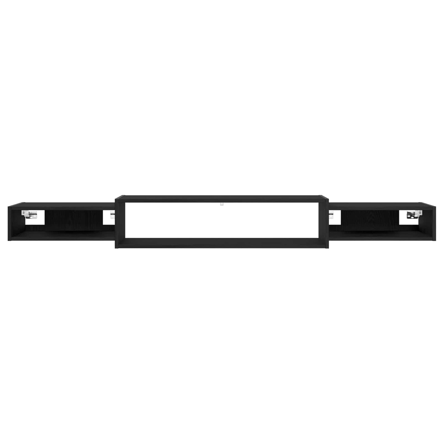 Wall-mounted TV Cabinet Wall-Mounted Black Oak 180 x 28 x 21 cm