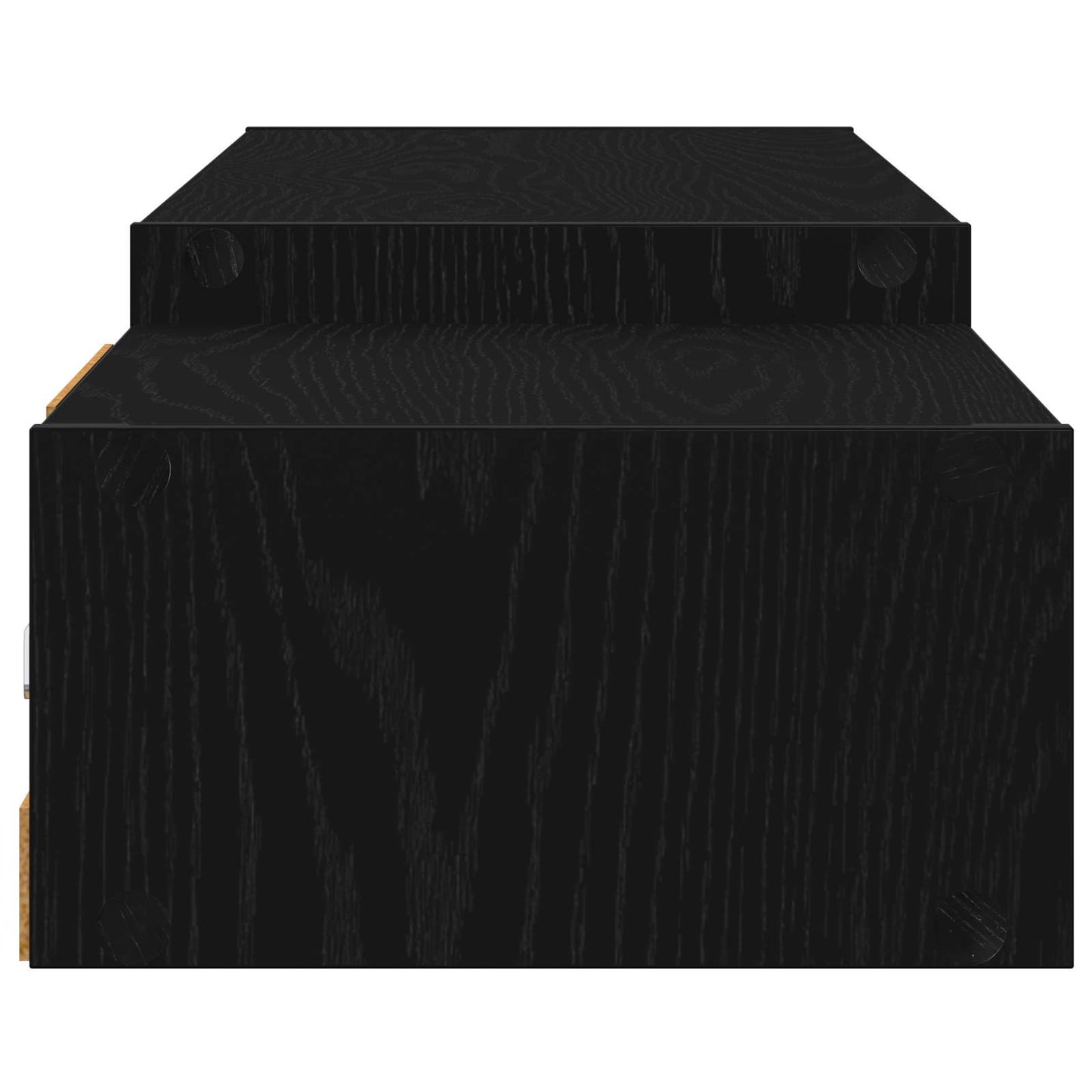 Wall-mounted TV Cabinet Wall-Mounted Black Oak 180 x 28 x 21 cm