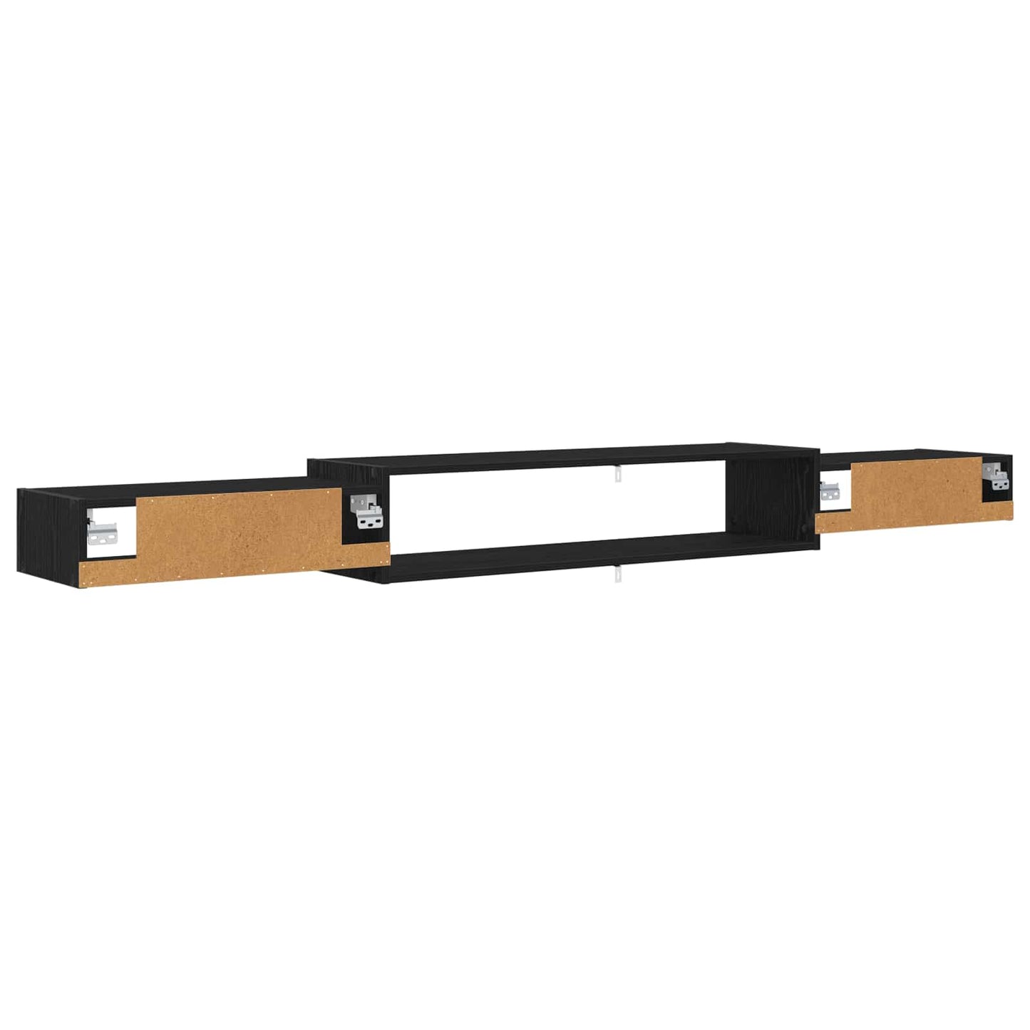 Wall-mounted TV Cabinet Wall-Mounted Black Oak 220 x 28 x 21 cm