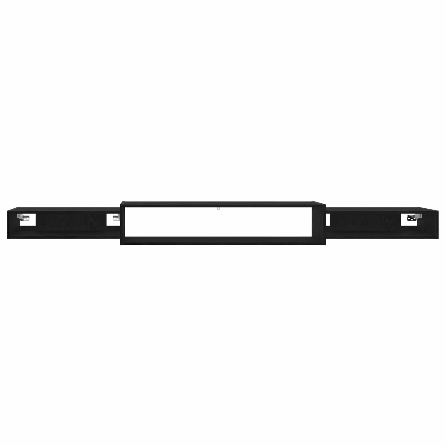 Wall-mounted TV Cabinet Wall-Mounted Black Oak 220 x 28 x 21 cm
