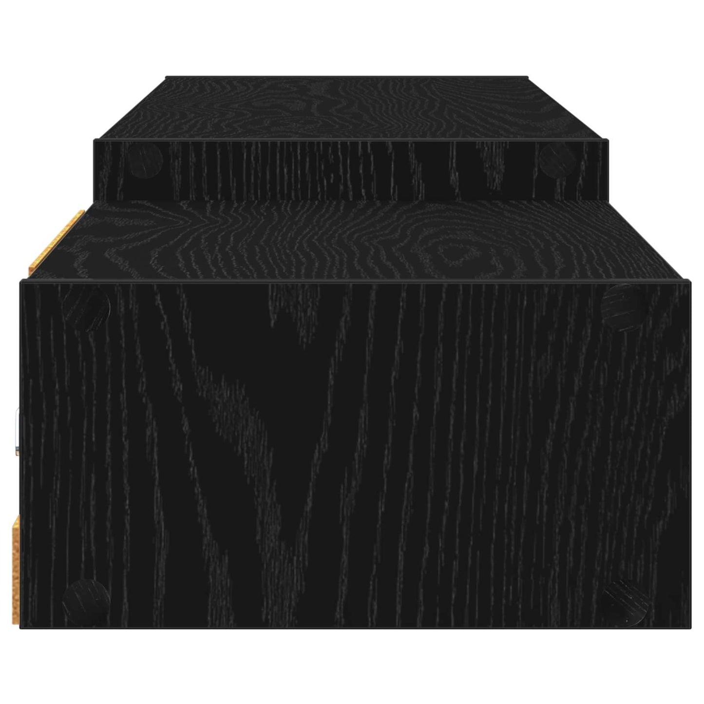 Wall-mounted TV Cabinet Wall-Mounted Black Oak 220 x 28 x 21 cm