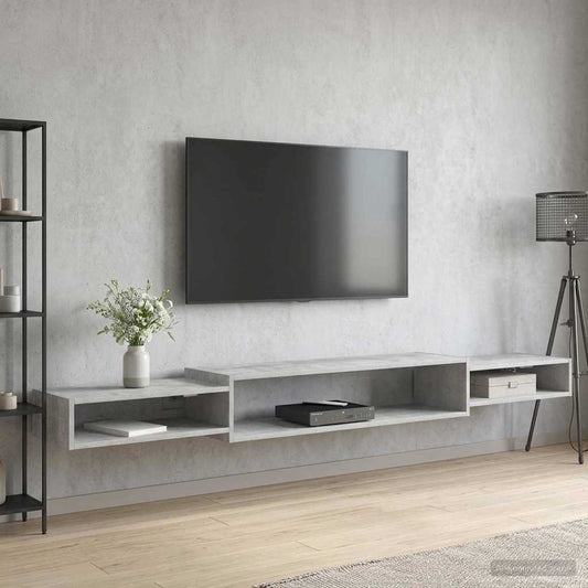 Wall-mounted TV Cabinet Wall-Mounted Concrete Grey