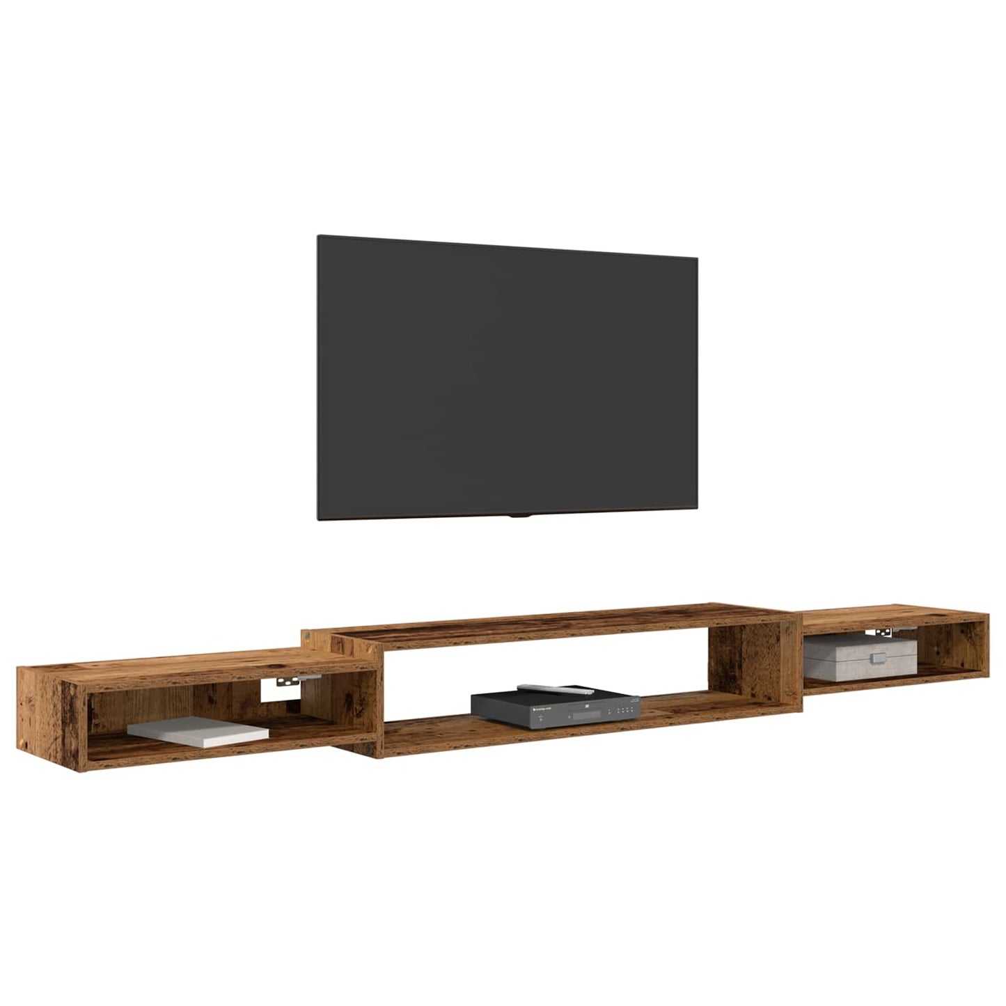 Wall-mounted TV Cabinet Wall-Mounted Old Wood 220 x 28 x 21 cm