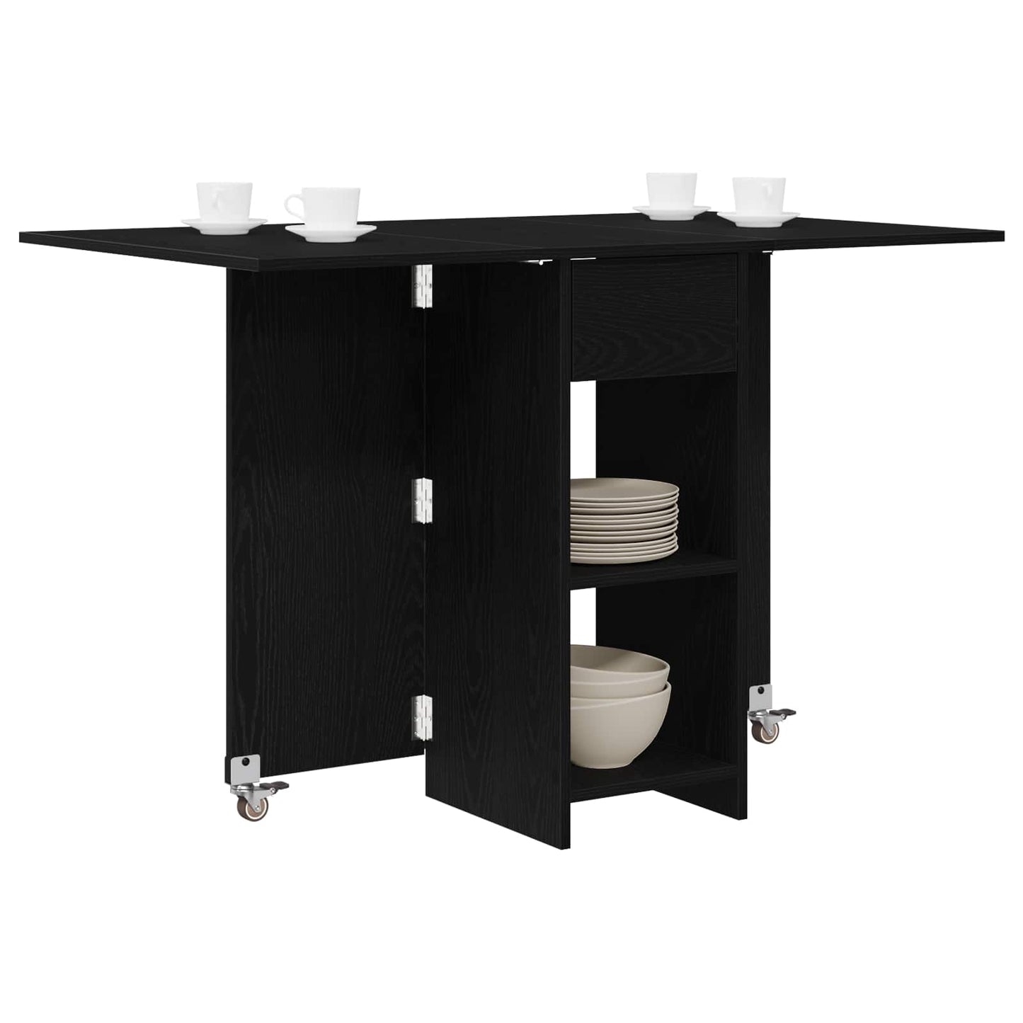 Dinning Table 115 x 70 x 75 cm Engineered Wood Black Oak