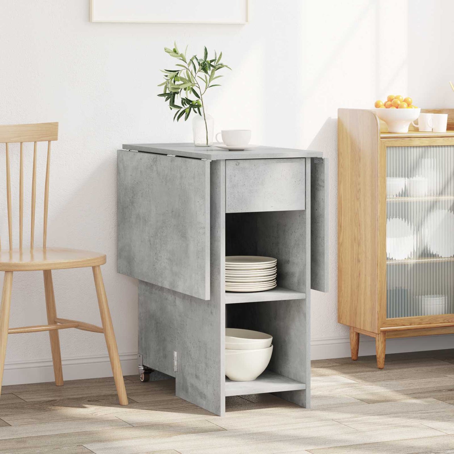 Dinning Table 115 x 70 x 75 cm Engineered Wood Concrete Grey
