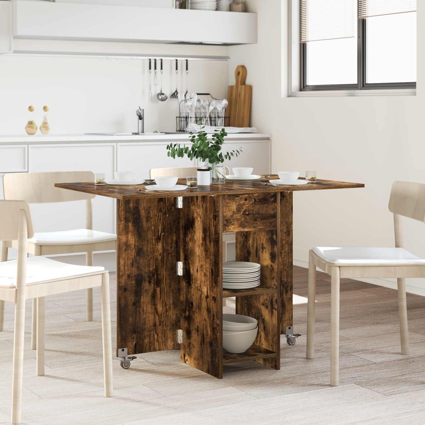 Dinning Table 115 x 70 x 75 cm Engineered Wood Smoked Oak