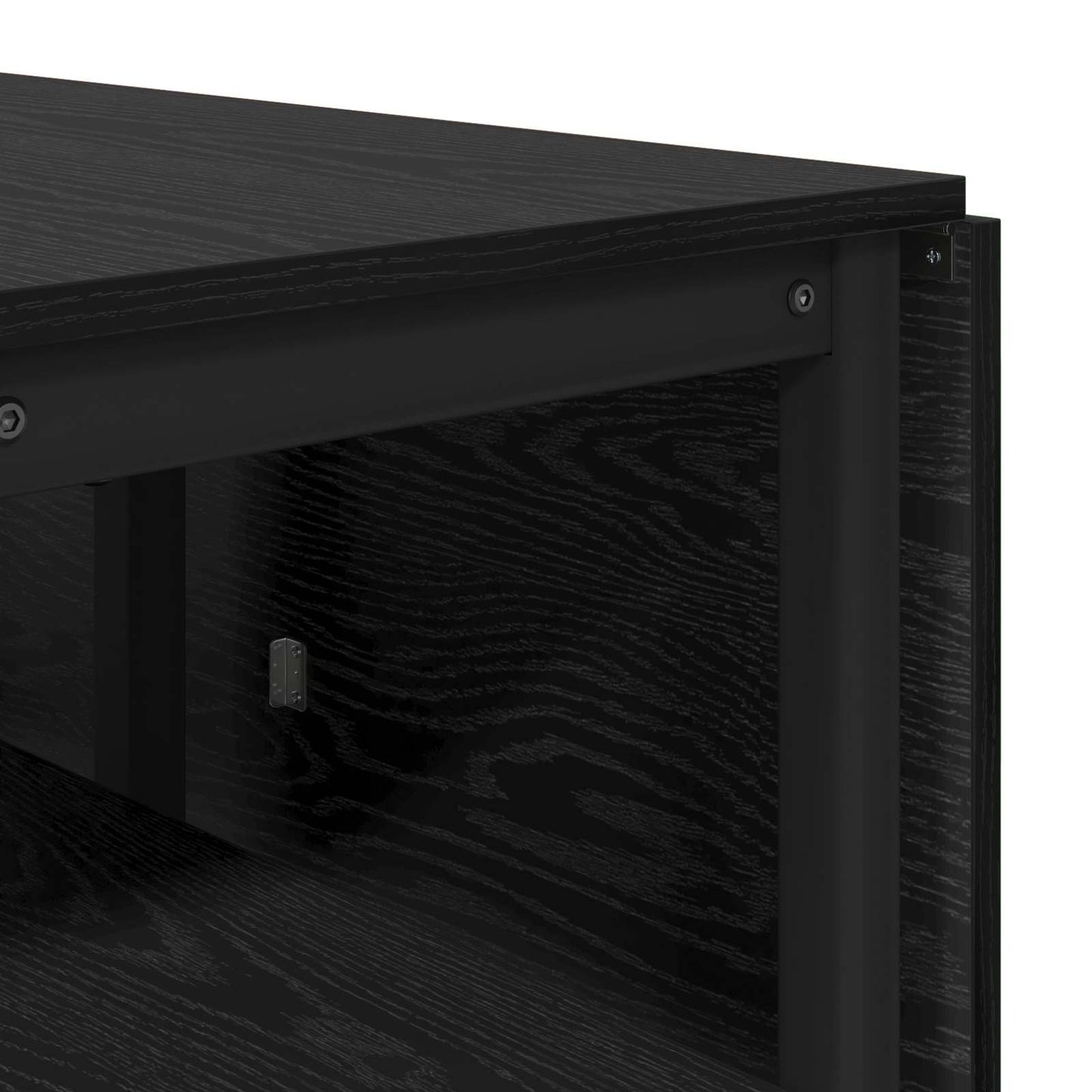 Dinning Table 122 x 80 x 76.5 cm Engineered Wood Black Oak
