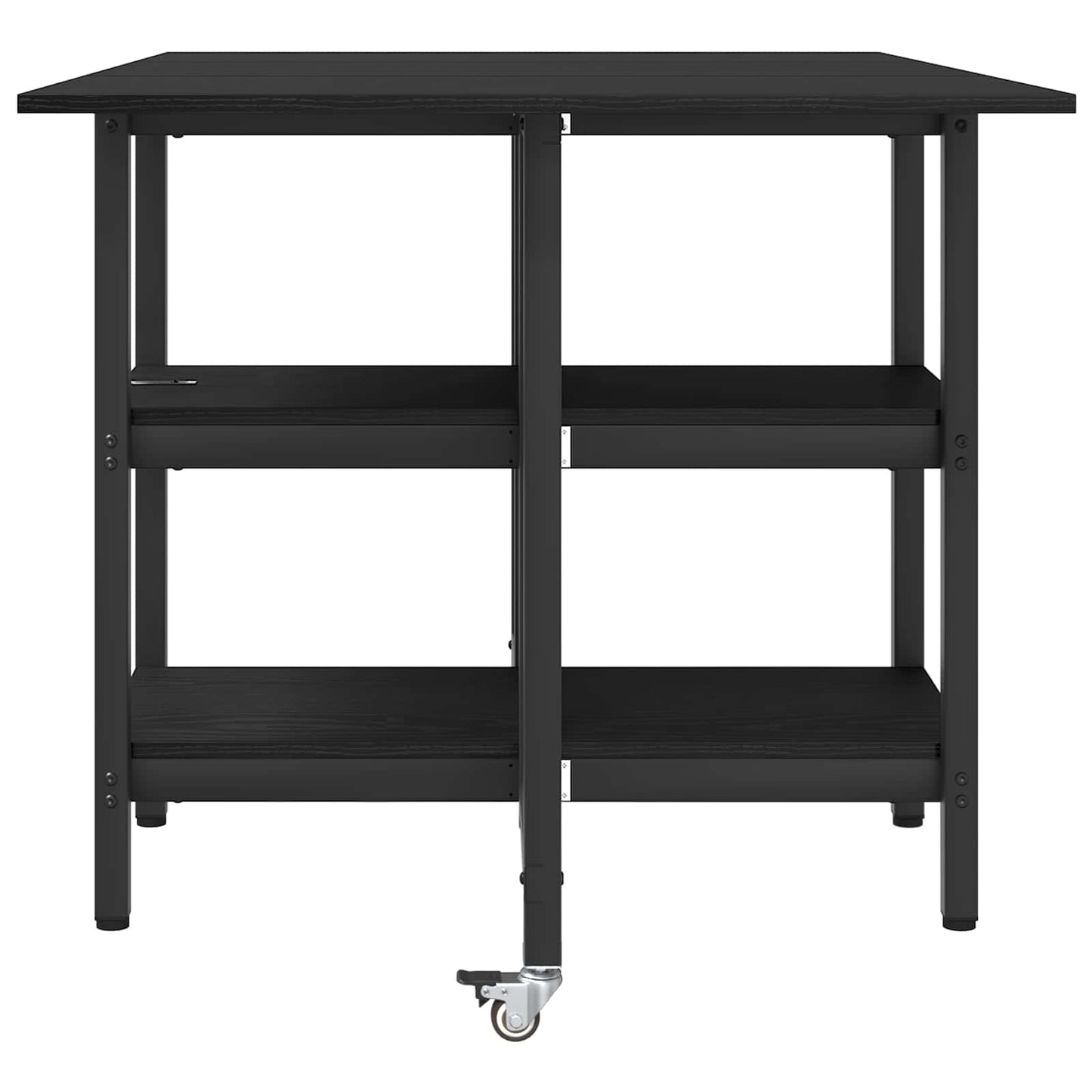 Dinning Table 122 x 80 x 76.5 cm Engineered Wood Black Oak