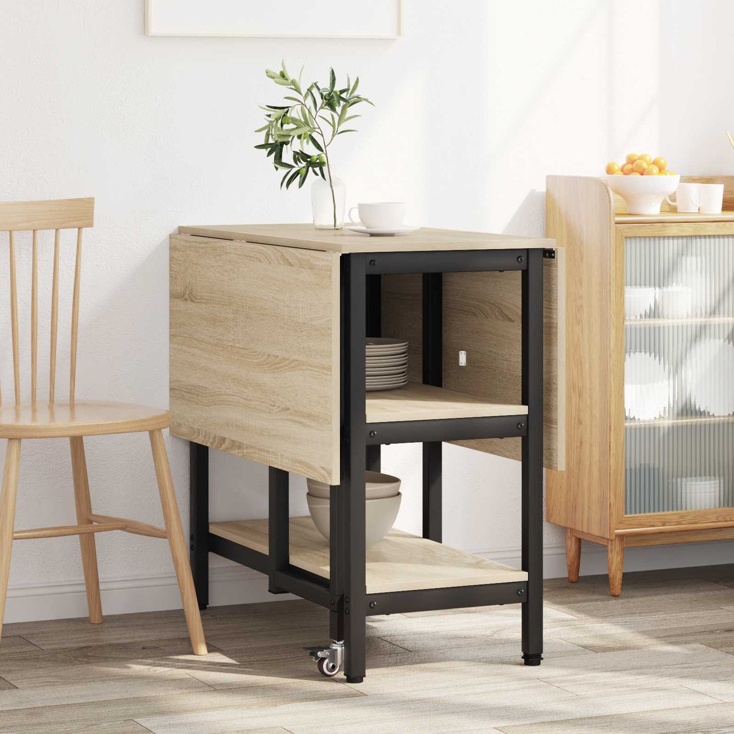 Dinning Table 122 x 80 x 76.5 cm Engineered Wood Sonoma Oak