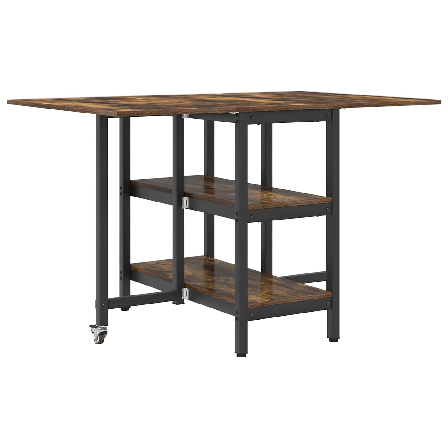 Dinning Table 122 x 80 x 76.5 cm Engineered Wood Smoked Oak