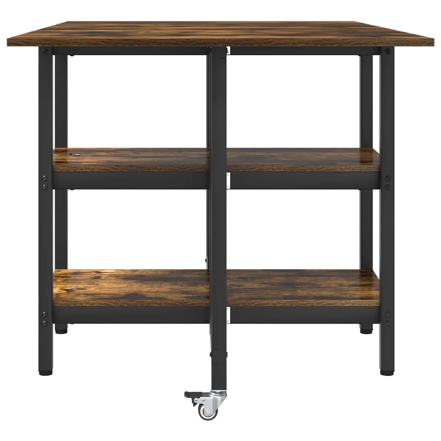 Dinning Table 122 x 80 x 76.5 cm Engineered Wood Smoked Oak