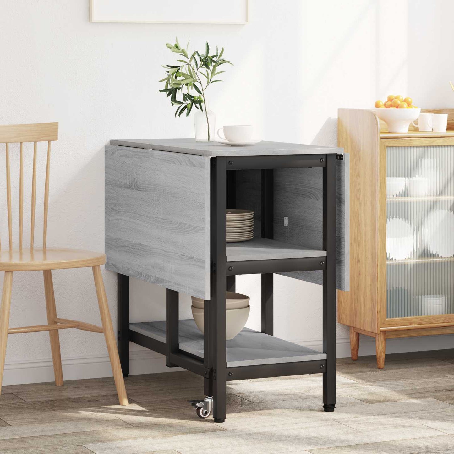 Dinning Table 122 x 80 x 76.5 cm Engineered Wood Grey Sonoma