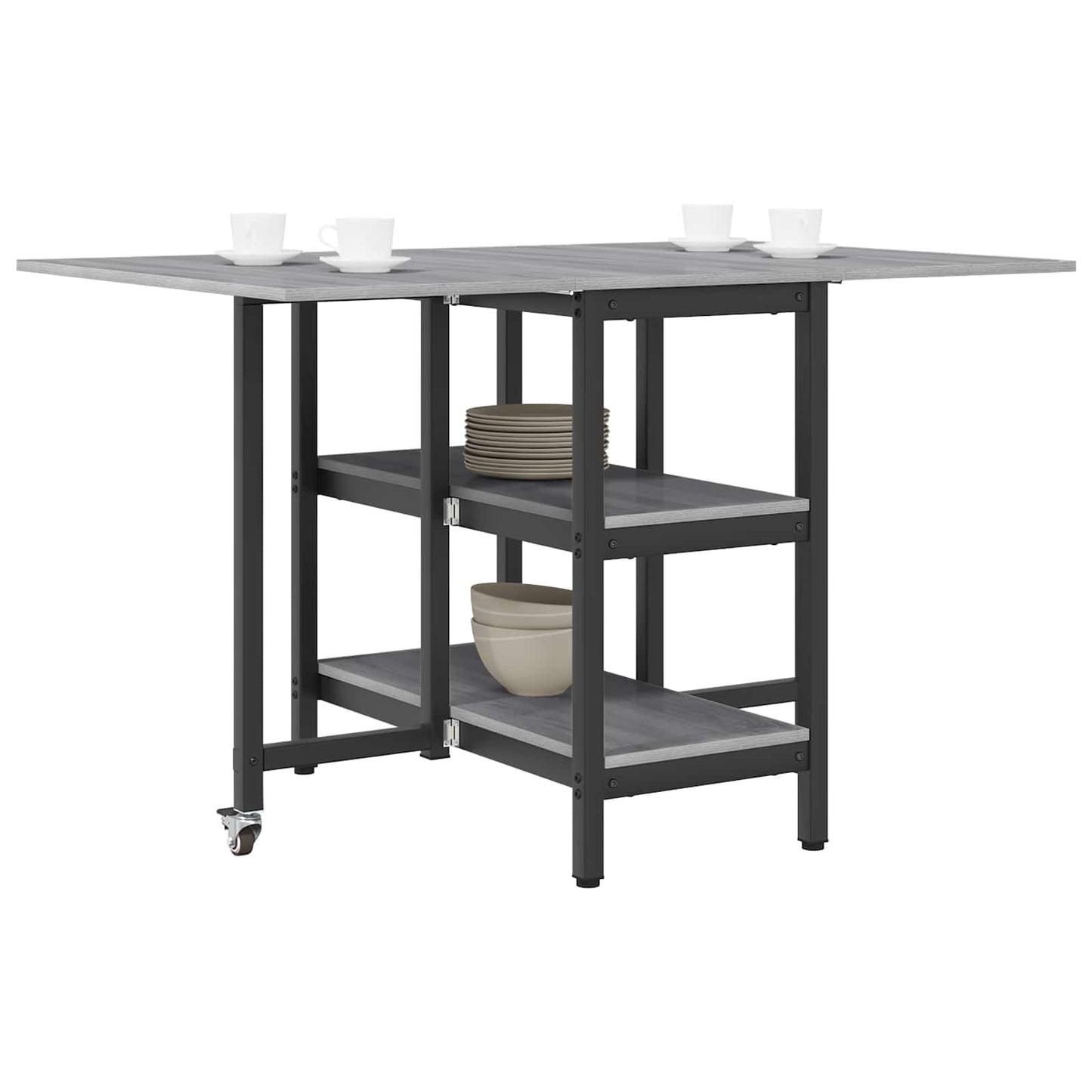 Dinning Table 122 x 80 x 76.5 cm Engineered Wood Grey Sonoma