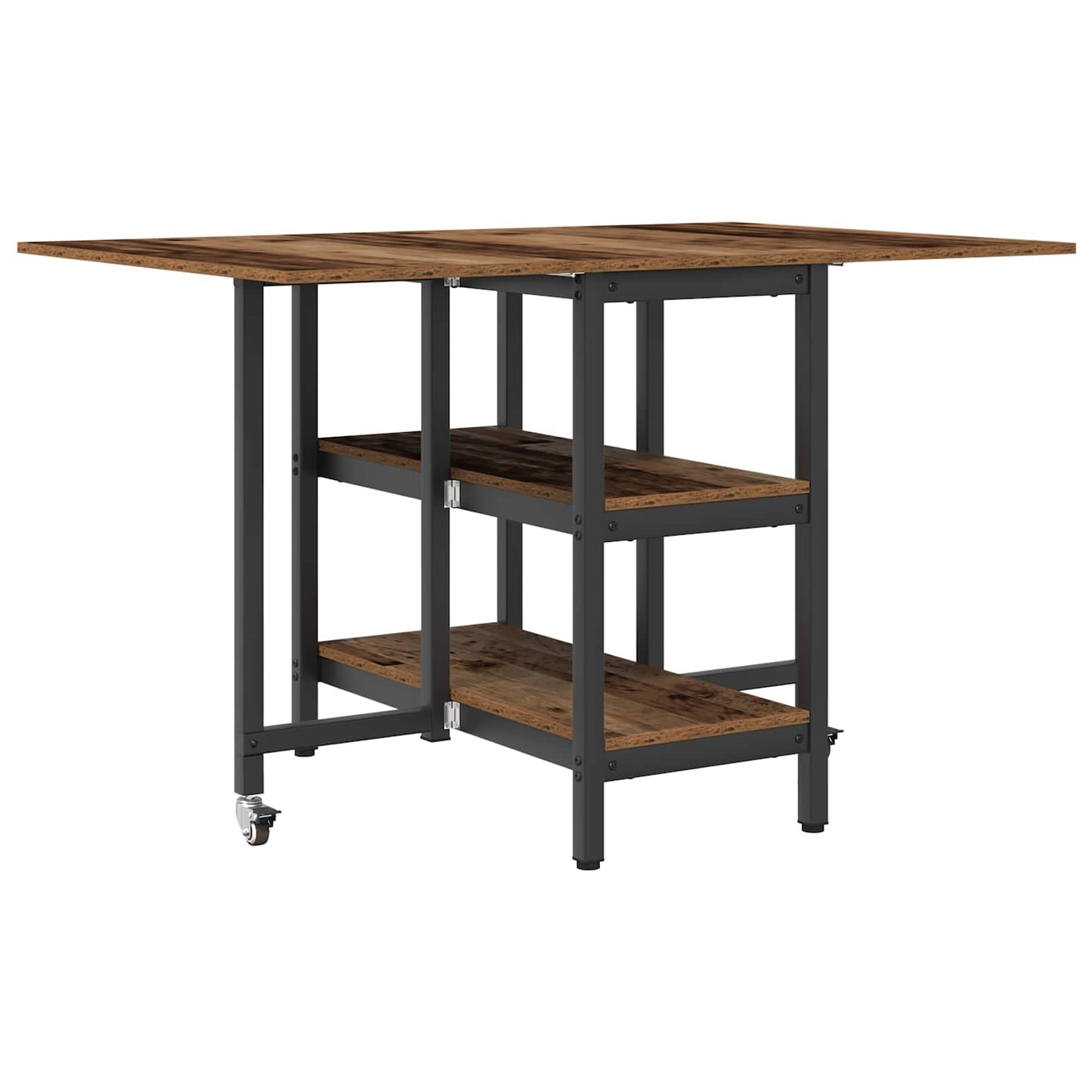 Dinning Table 122 x 80 x 76.5 cm Engineered Wood Old Wood