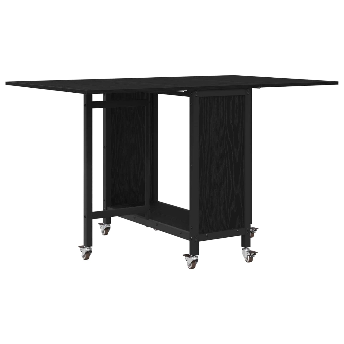 Folding Dining Table with Castors 130 x 80 x 76.5 cm