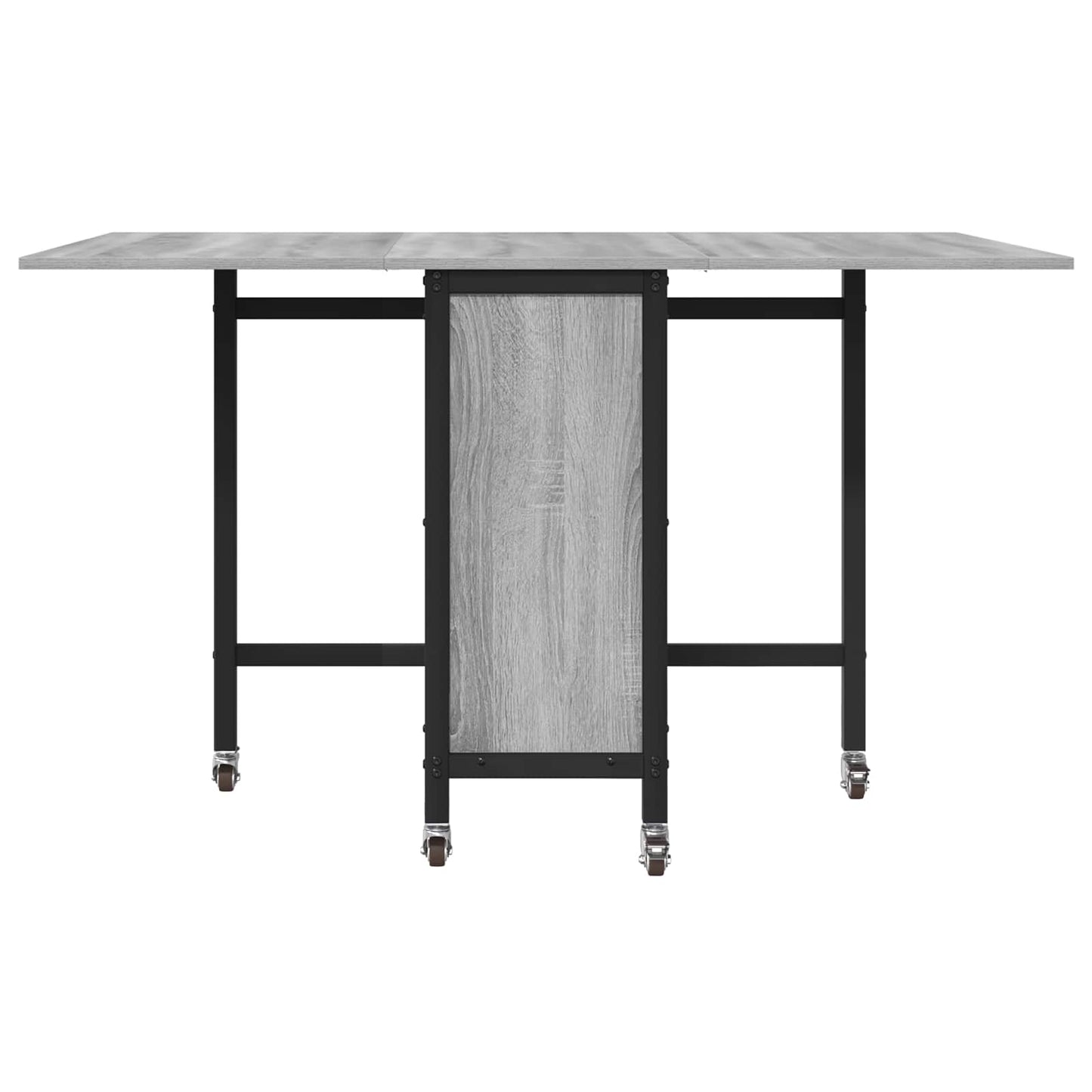 Folding Dining Table with Castors 130 x 80 x 76.5 cm steel PB