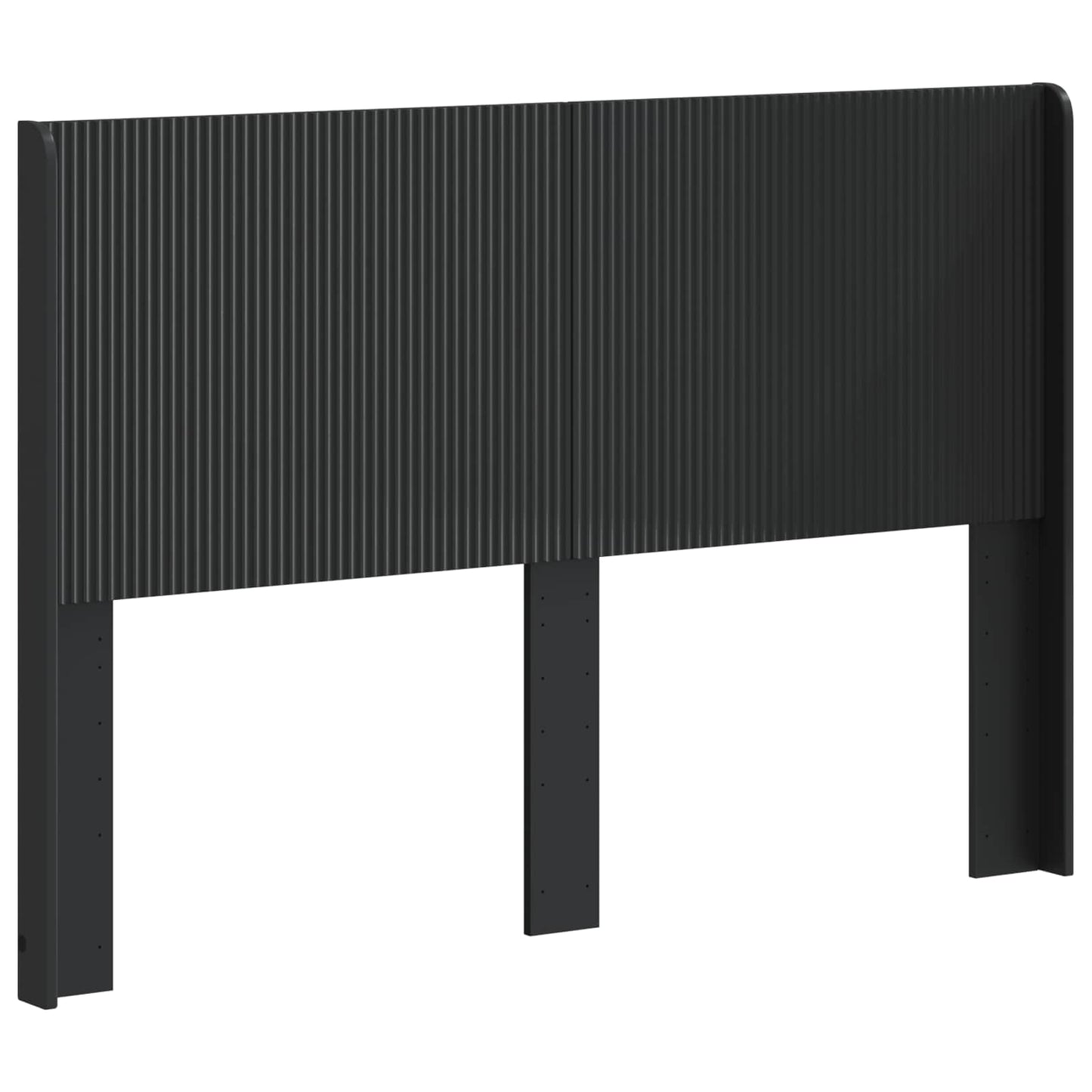 Headboard Black Engineered Wood
