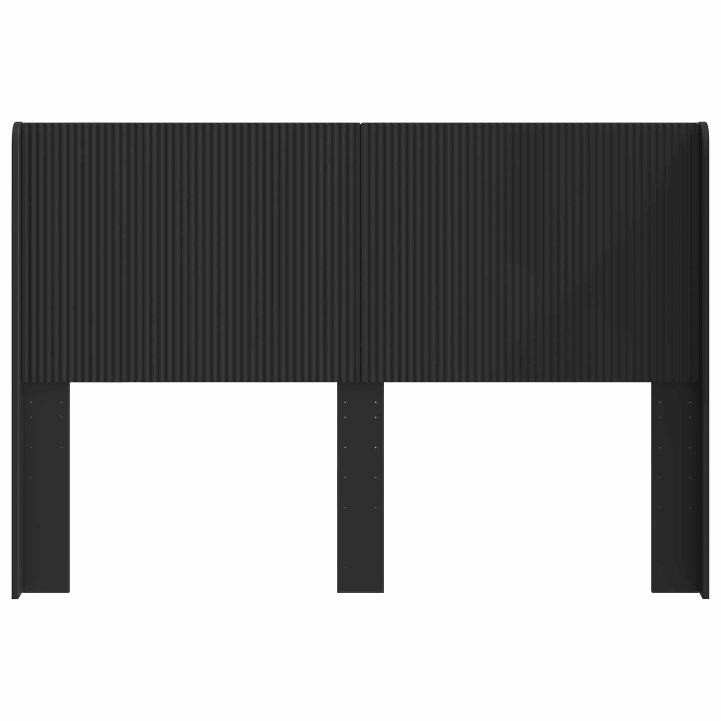 Headboard Black Engineered Wood