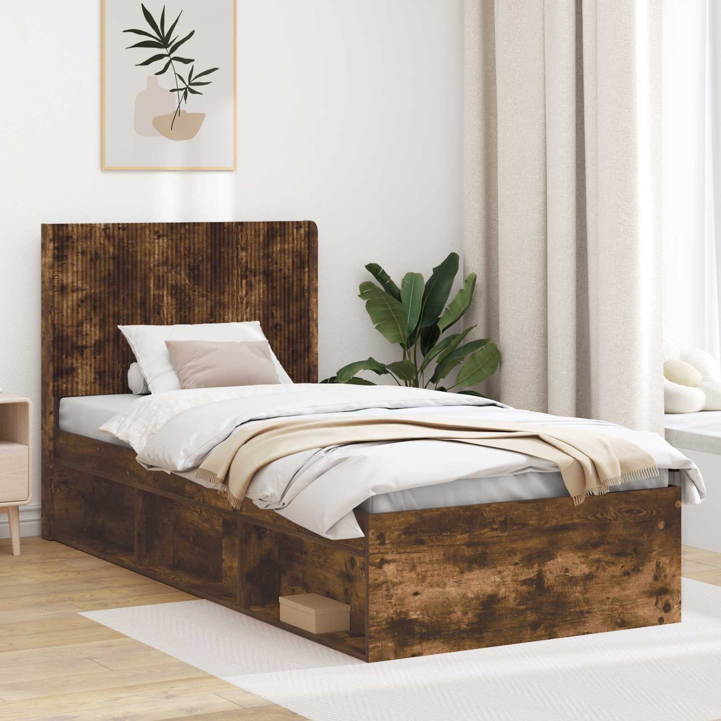 Headboard Smoked Oak Engineered Wood