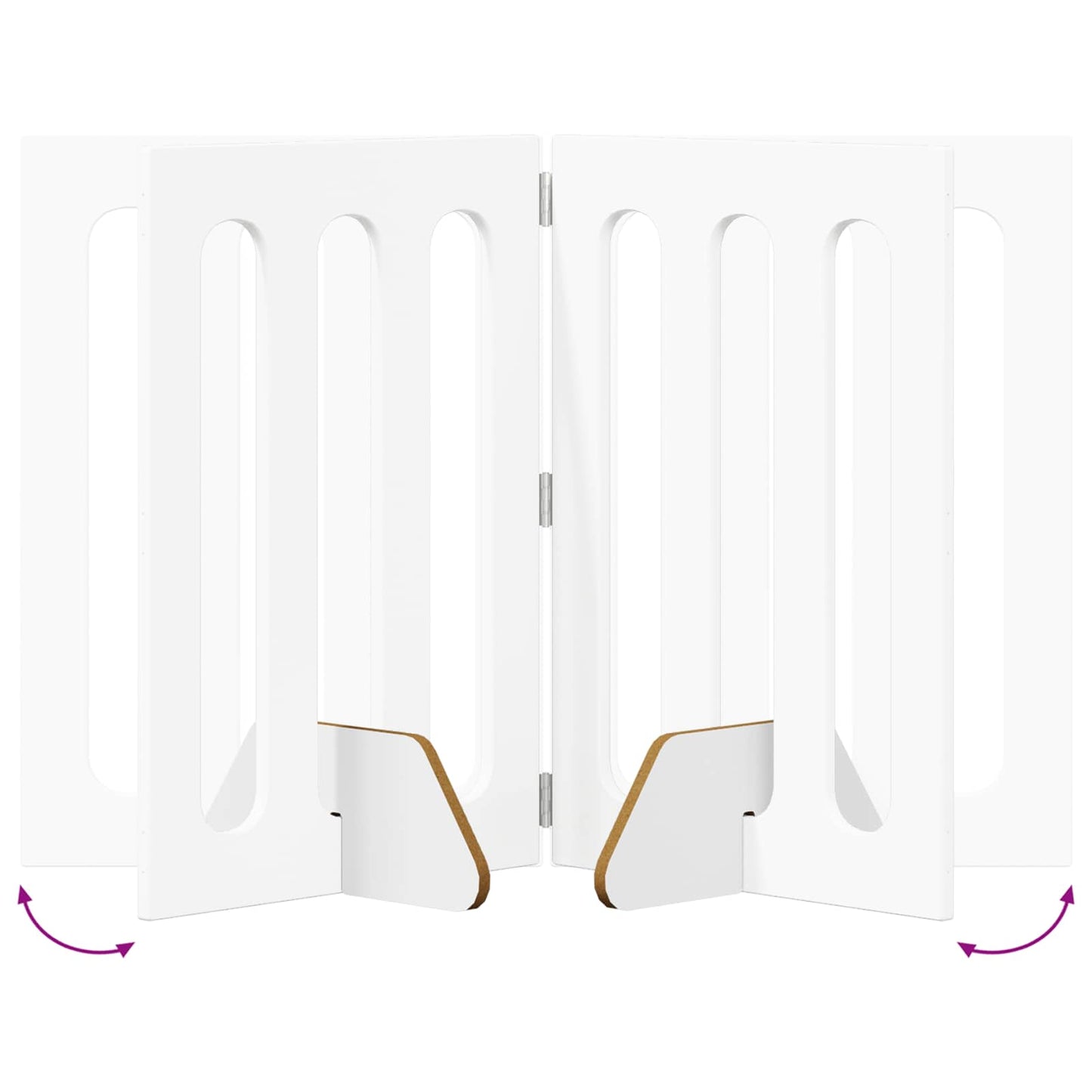 Folding Pet Fence 2 pcs White 100.5 x 38 x 70 cm