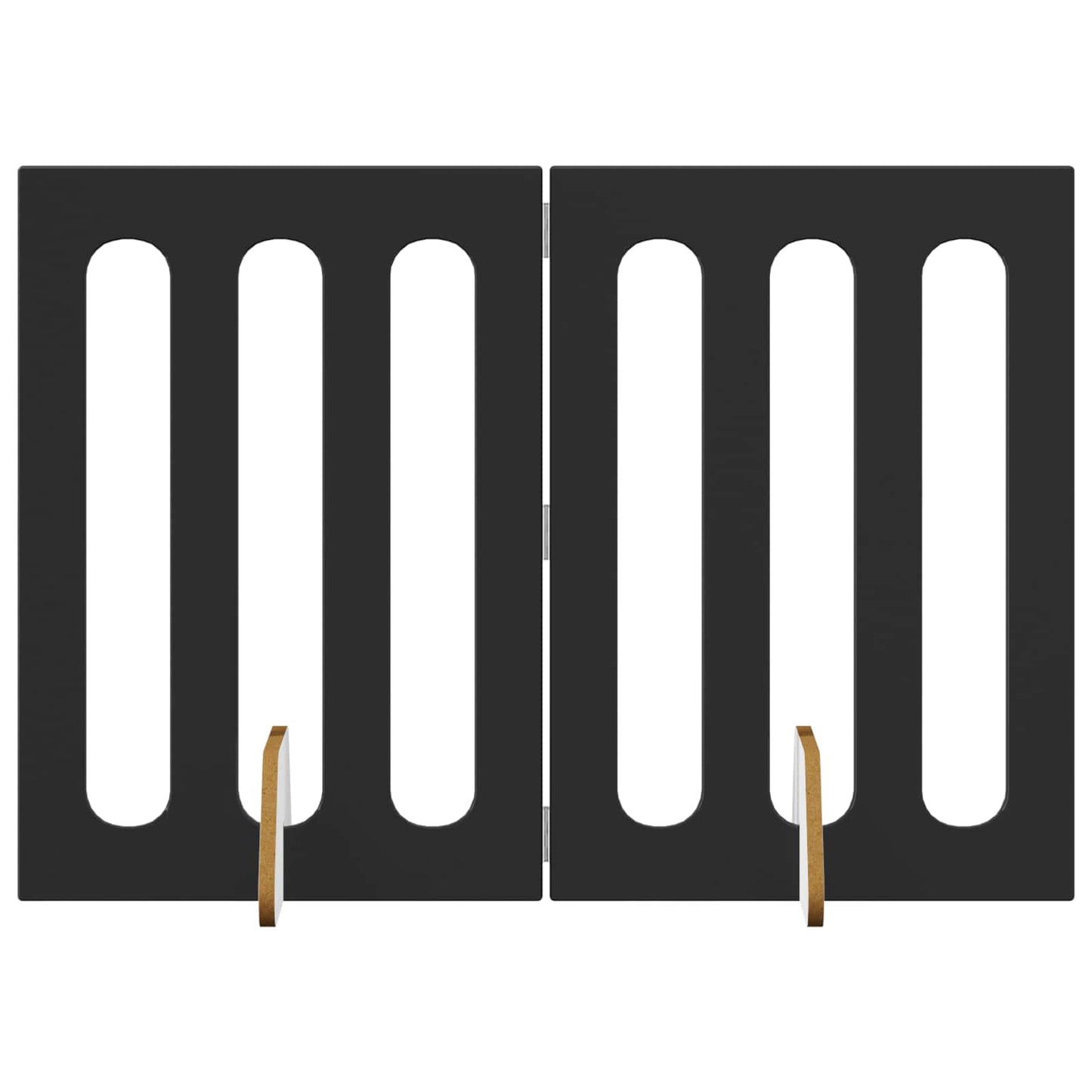 Folding Pet Fence 2 pcs Black Oak 100.5 x 38 x 70 cm