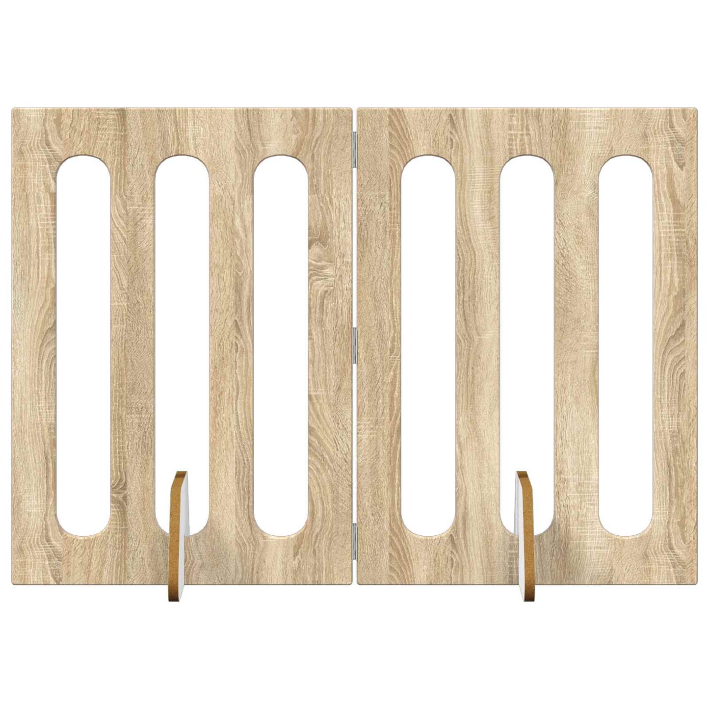 Folding Pet Fence 2 pcs Sonoma Oak 100.5 x 38 x 70 cm