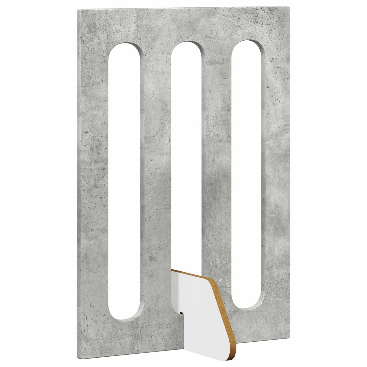 Folding Pet Fence 4 pcs Concrete Grey 201 x 38 x 70 cm