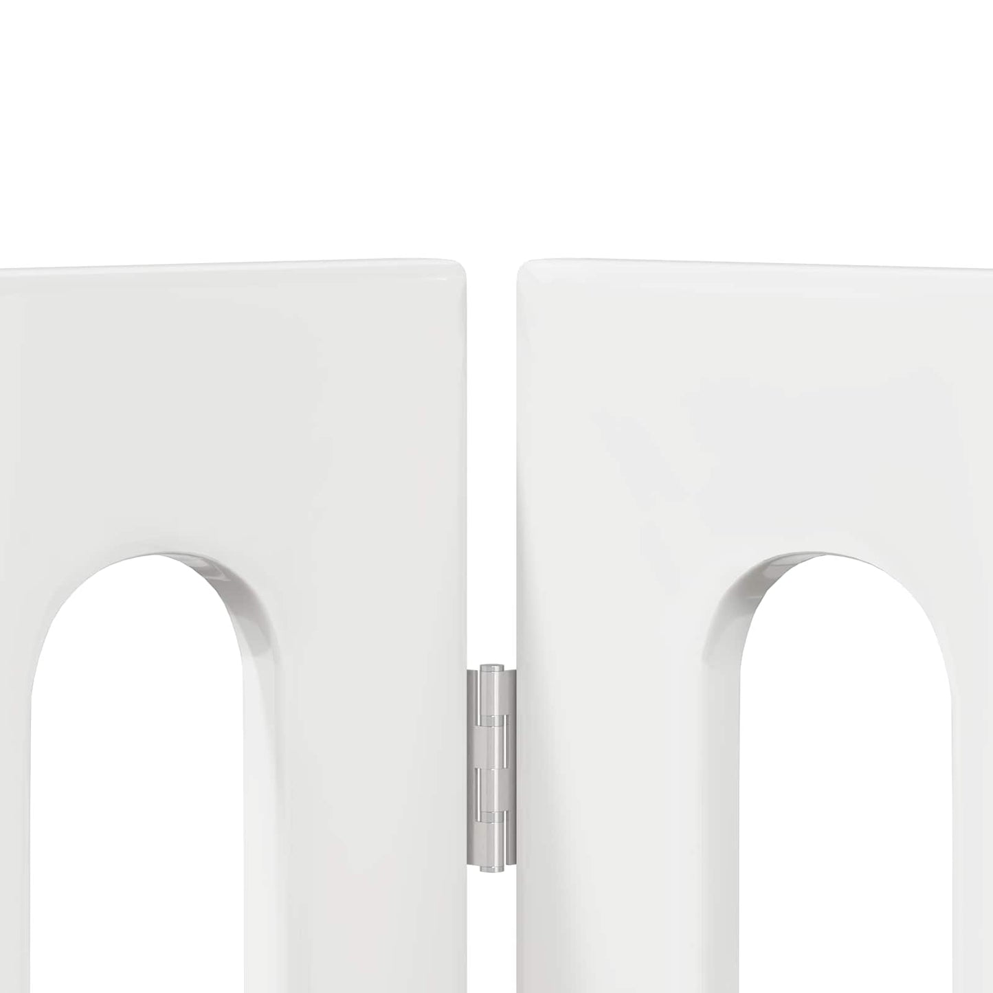 Folding Pet Fence 4 pcs High Gloss White 201 x 38 x 70 cm